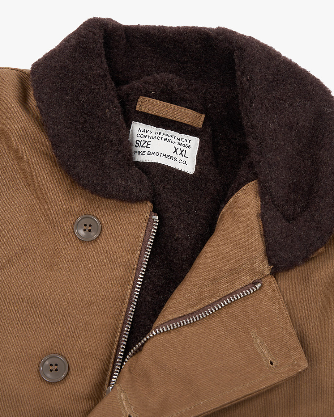 Pike Brothers 1944 N1 Deck Jacket - Waxed Khaki - Image 3