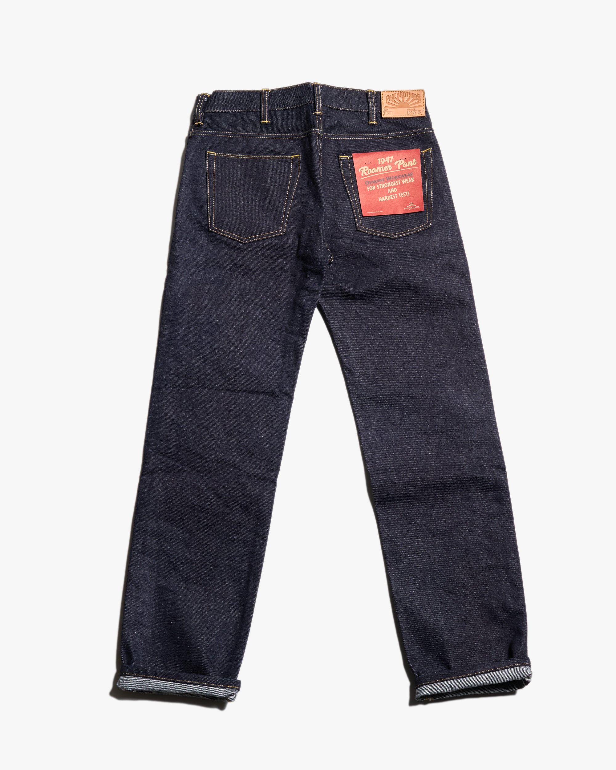 Pike Brothers 1947 Roamer Pant Relaxed Tapered Mens Jeans - 21oz Selvedge Indigo - Image 12
