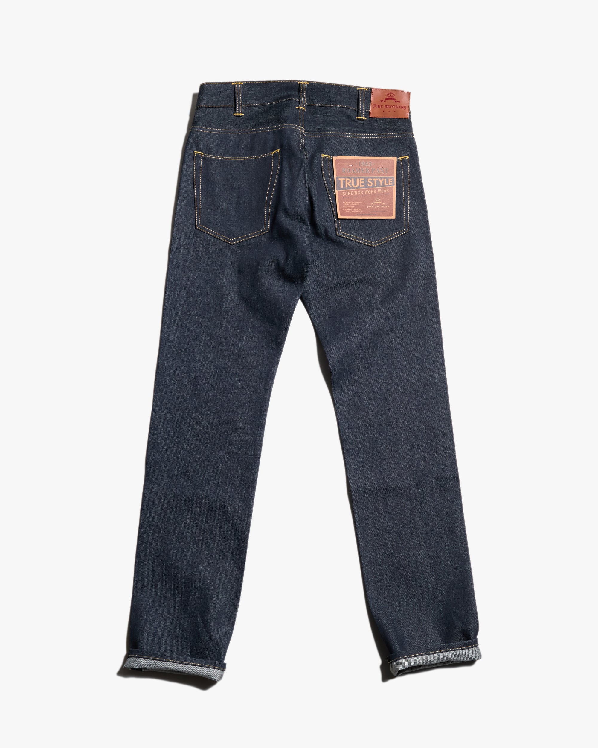 Pike Brothers 1963 Roamer Pant Slim Fit Mens Jeans - 11oz Selvedge Metal - Image 9