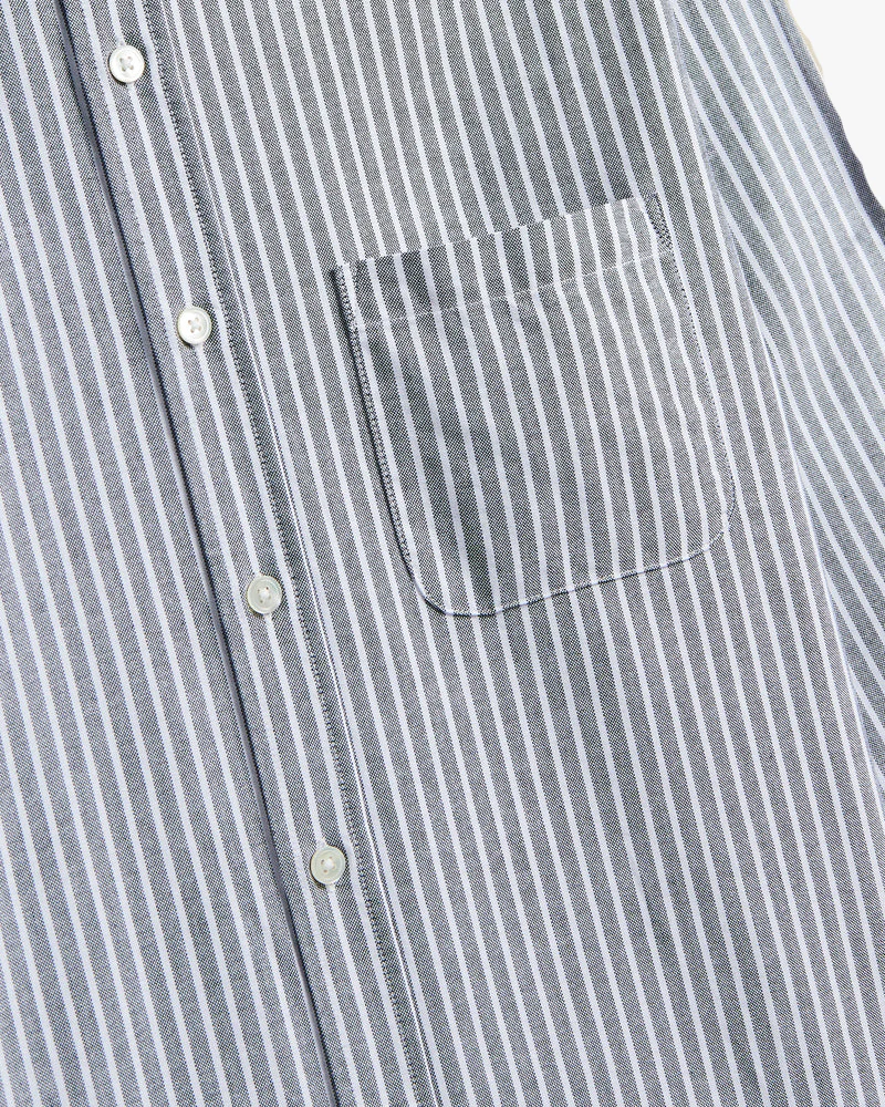 Portuguese Flannel Belavista Stripe Shirt - Black - Image 4