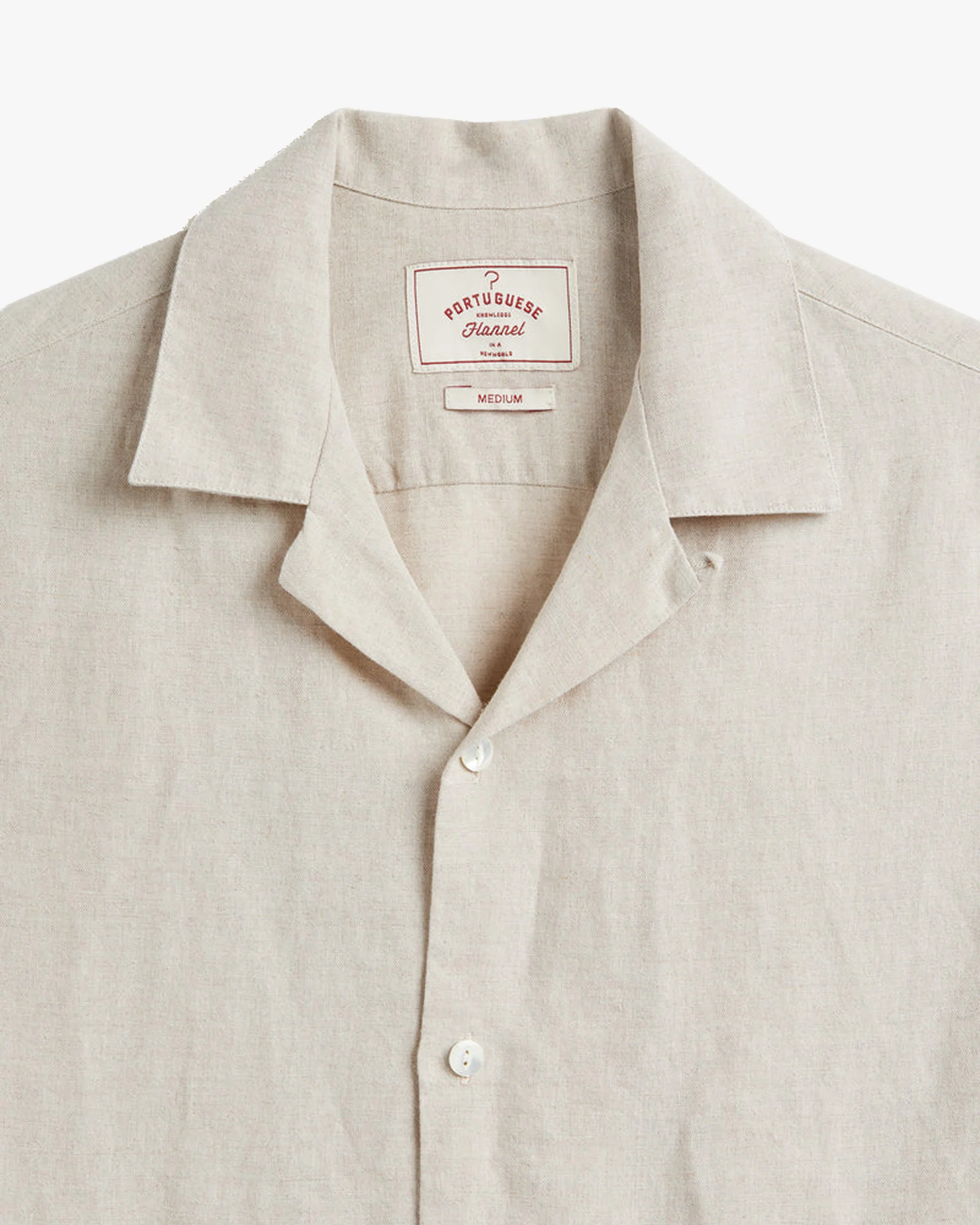 Portuguese Flannel Branch Embroidery Shirt - Ecru - Image 3