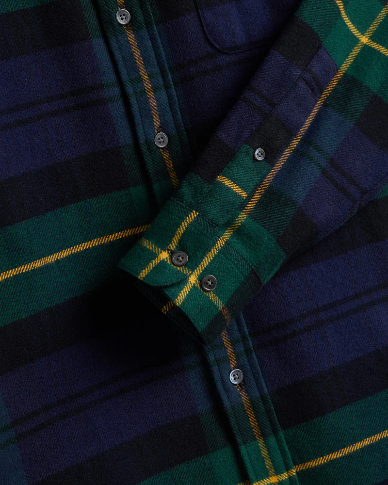 Portuguese Flannel Cabin Shirt - Blue / Green - Image 4