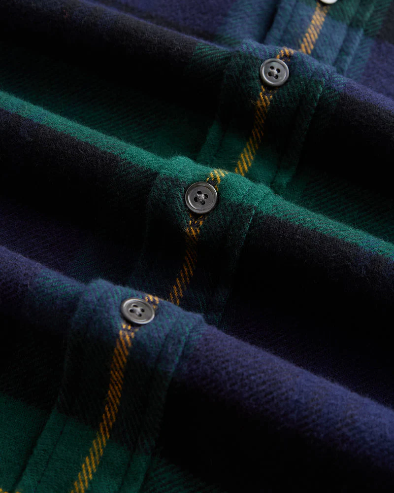 Portuguese Flannel Cabin Shirt - Blue / Green - Image 5