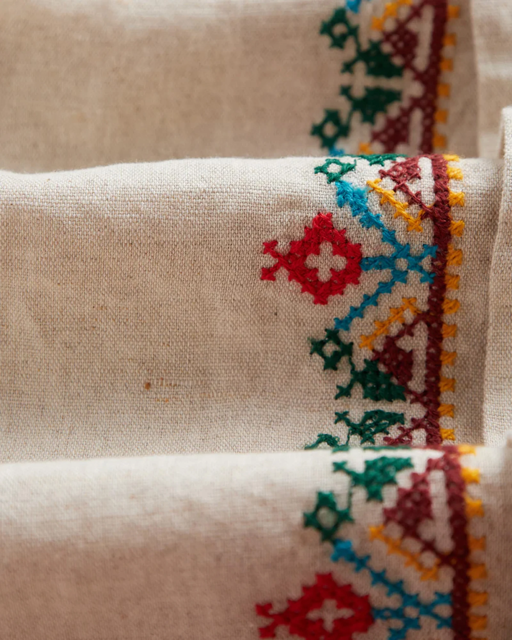 Portuguese Flannel Folclore Embroidery Shirt - Ecru - Image 2