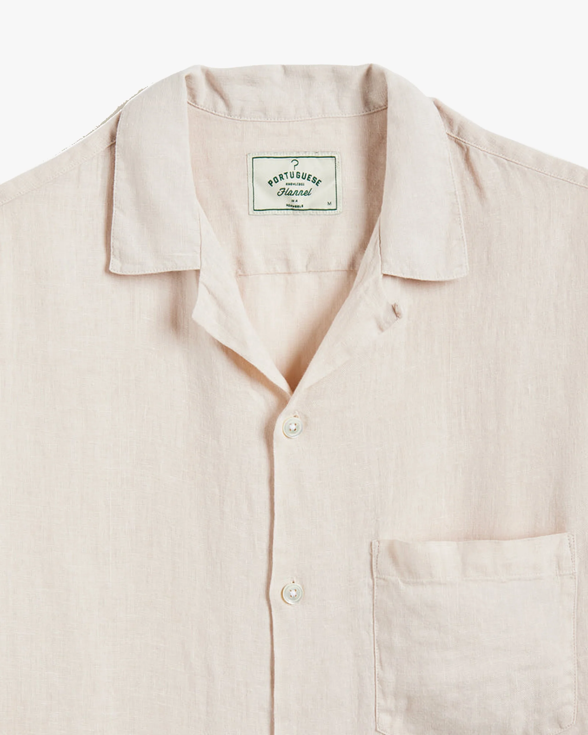 Portuguese Flannel Linen Camp Collar Shirt - Raw - Image 3