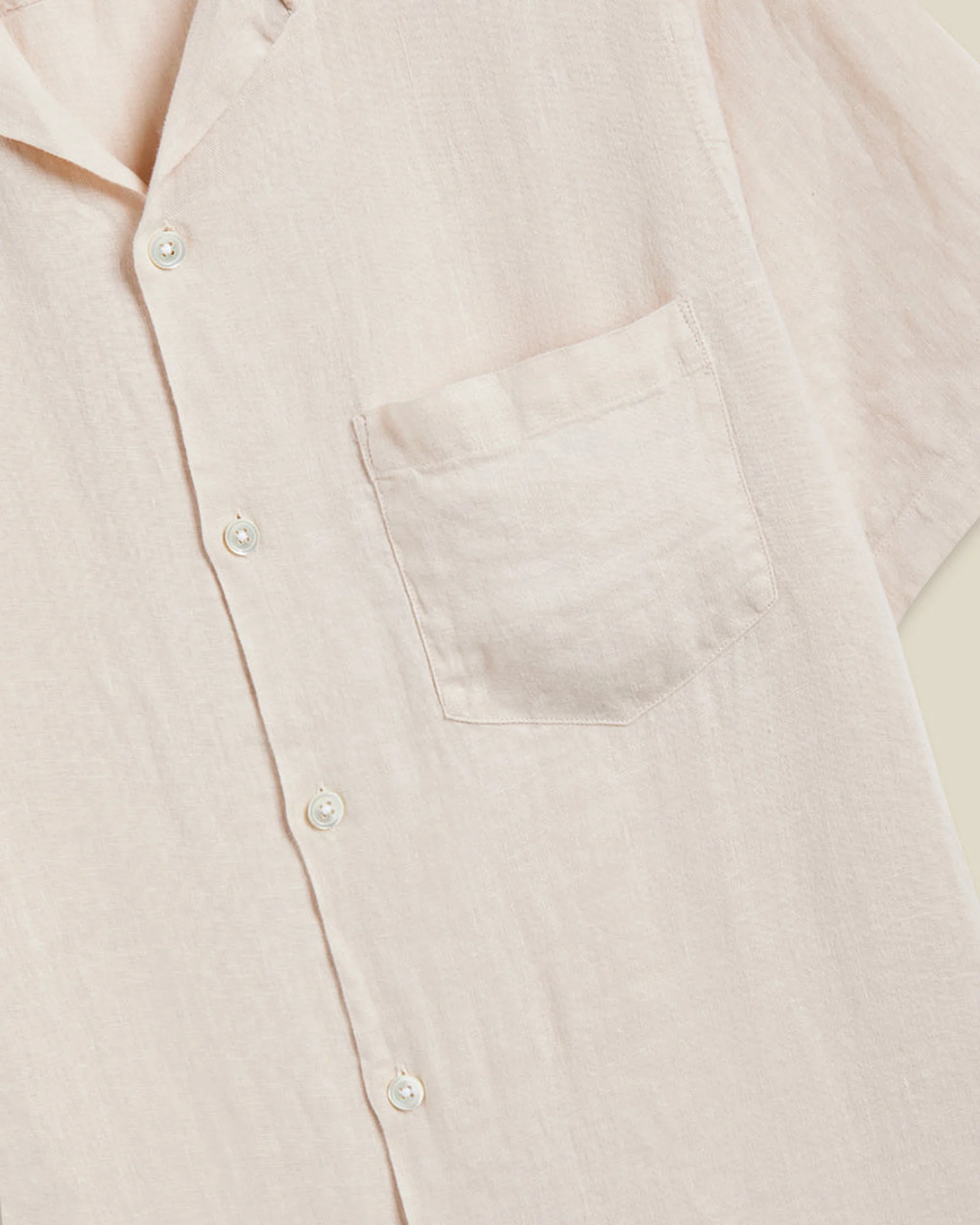 Portuguese Flannel Linen Camp Collar Shirt - Raw - Image 4