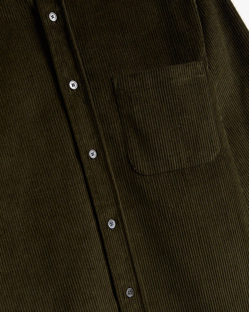 Portuguese Flannel Lobo 2.0 Corduroy Shirt - Olive - Image 4