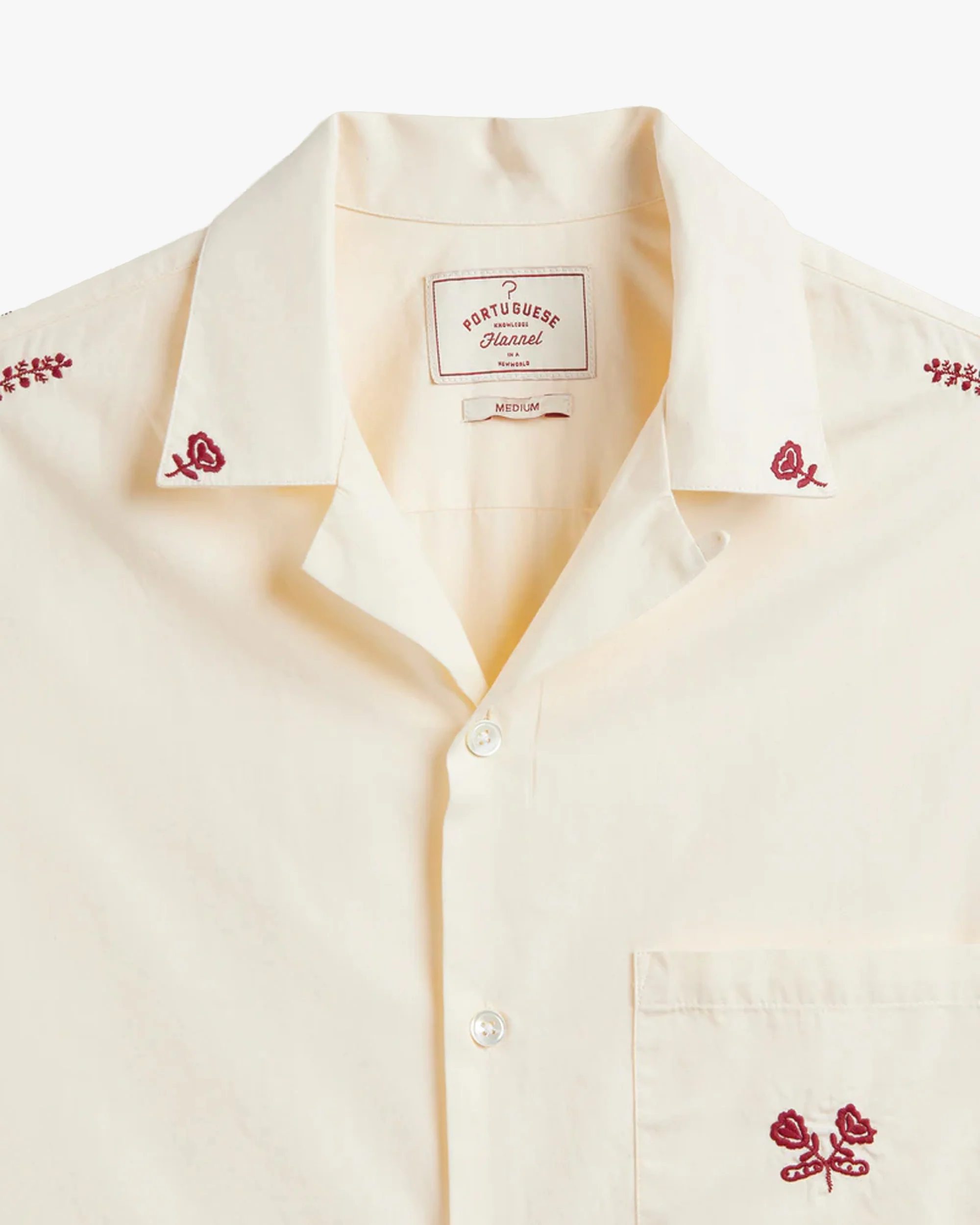 Portuguese Flannel North Embroidery Shirt - Ecru - Image 4