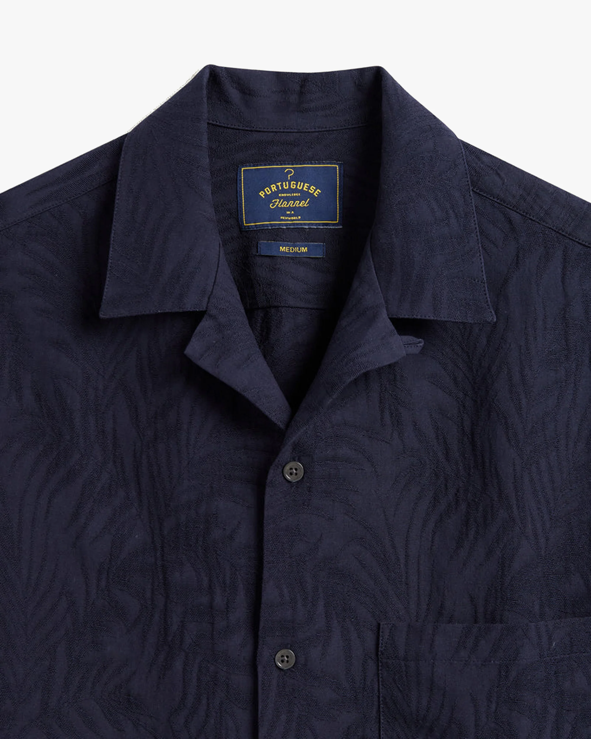 Portuguese Flannel Palm Shirt - Navy - Image 3
