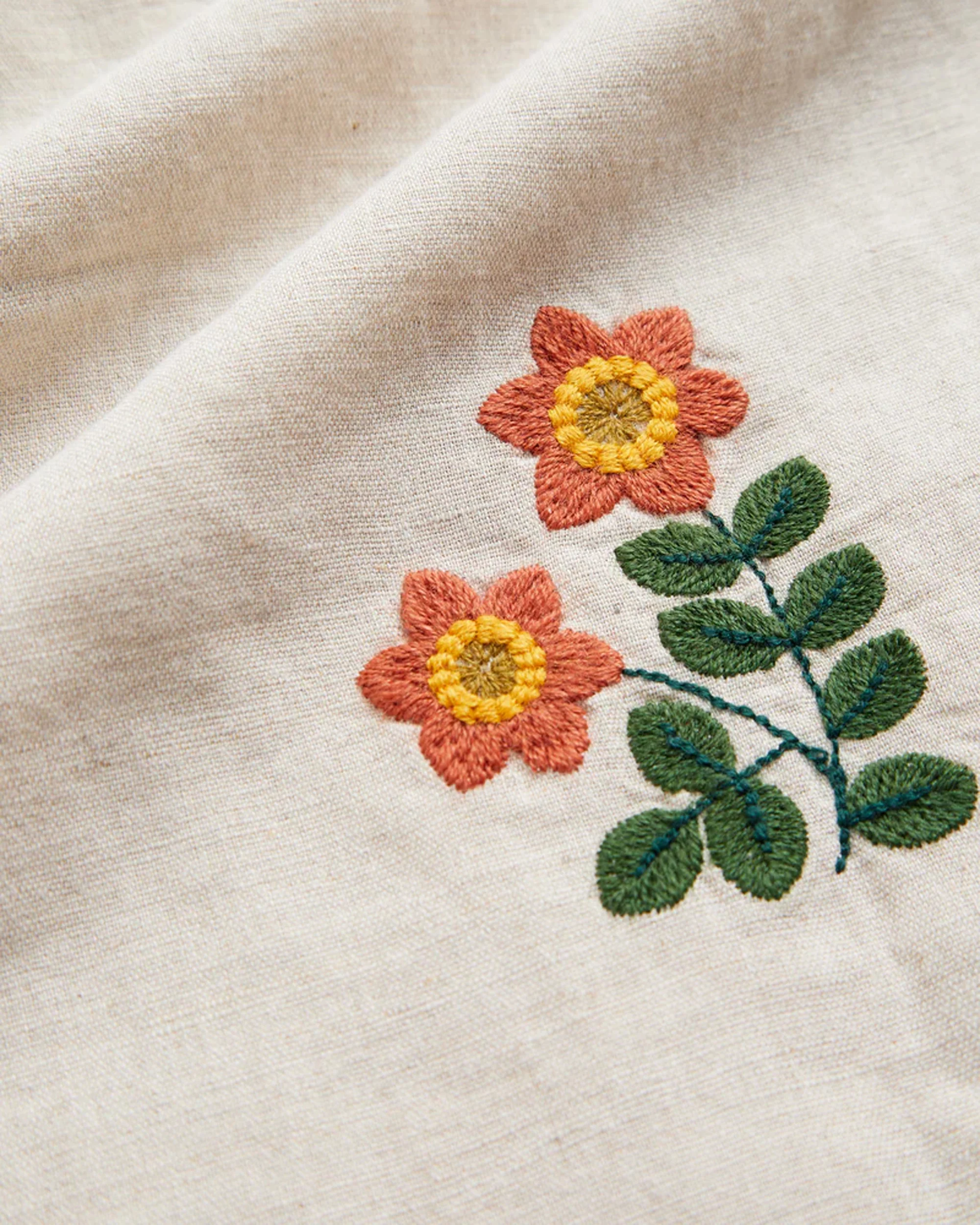 Portuguese Flannel Spring Embroidery Shirt - Ecru - Image 2