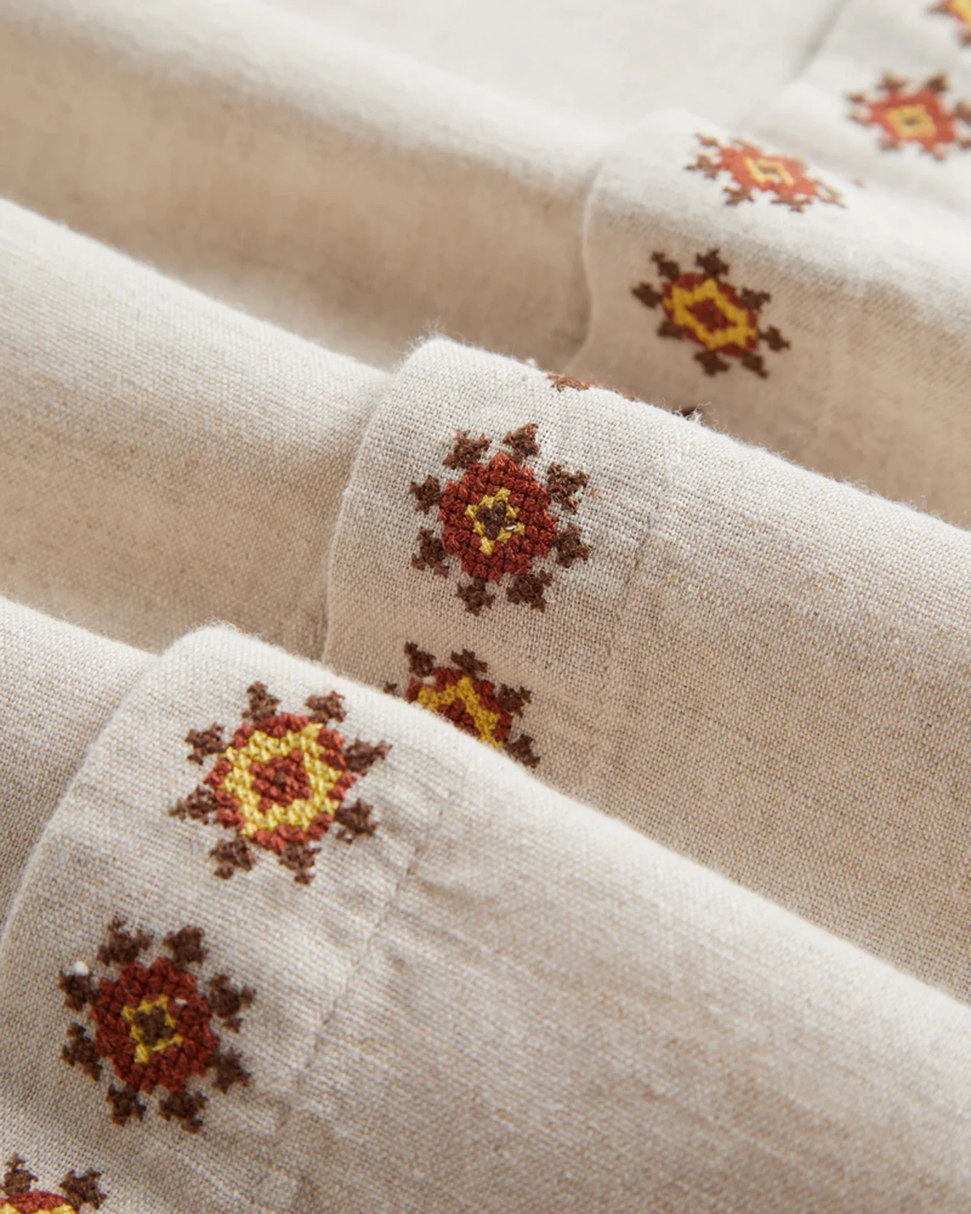 Portuguese Flannel Sprout Embroidery Shirt - Ecru - Image 2