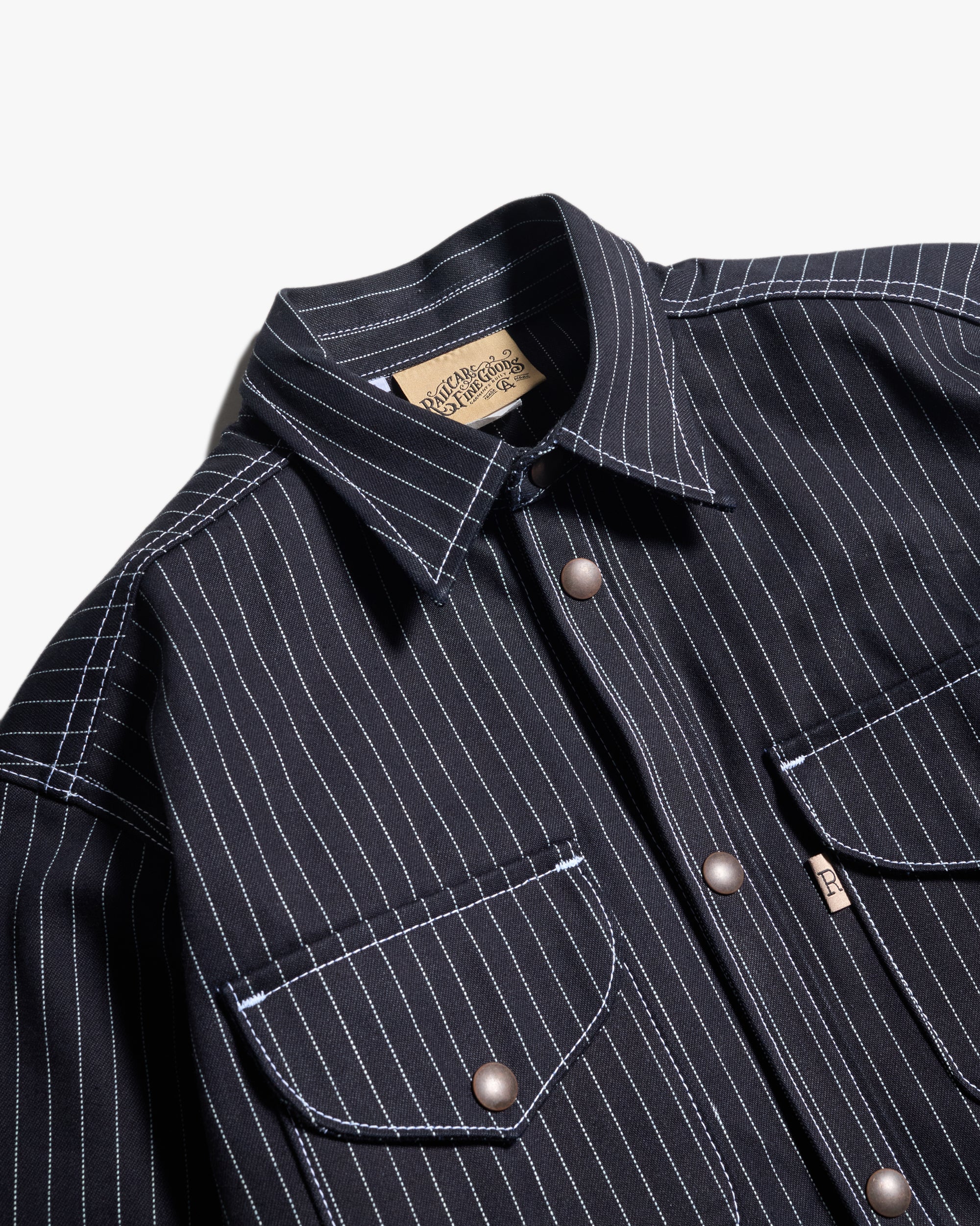 Railcar Fine Goods Eliminator Shadow Wabash 13.75oz Selvedge Shirt - Dark Indigo - Image 2