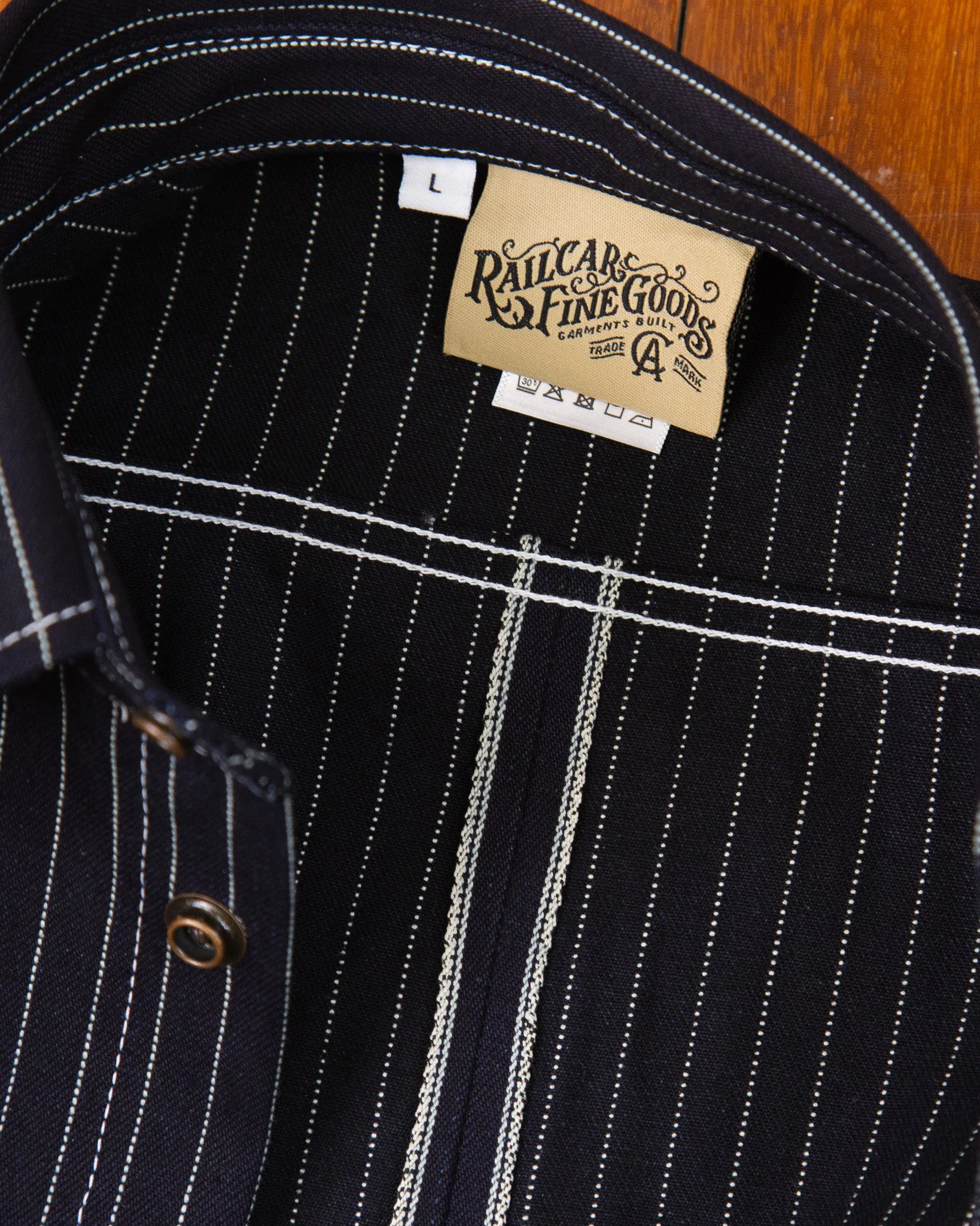 Railcar Fine Goods Eliminator Shadow Wabash 13.75oz Selvedge Shirt - Dark Indigo - Image 4