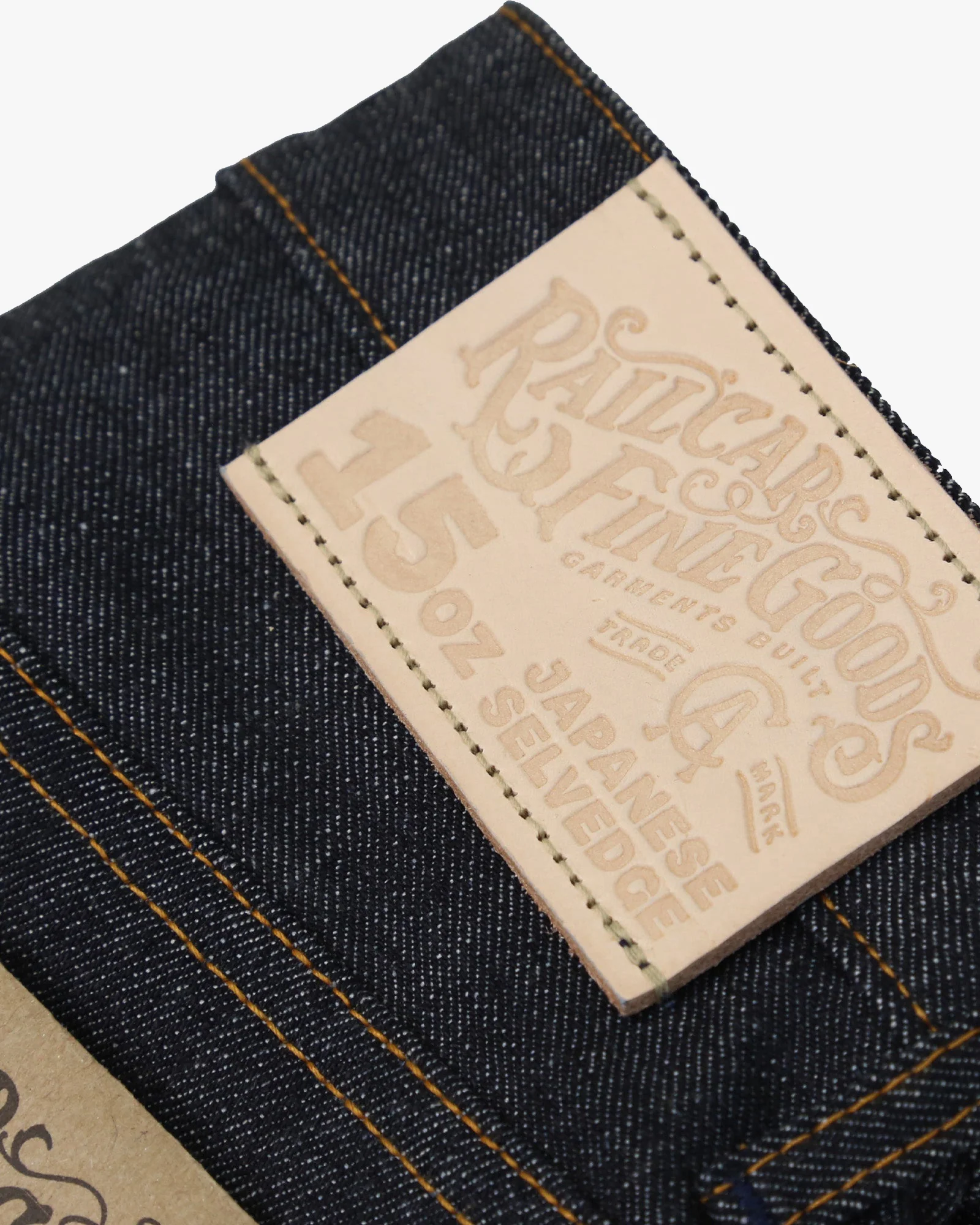Railcar Fine Goods Rebels Straight Leg Mens Jeans - X100 15oz Japanese Dark Indigo Selvedge - Image 4