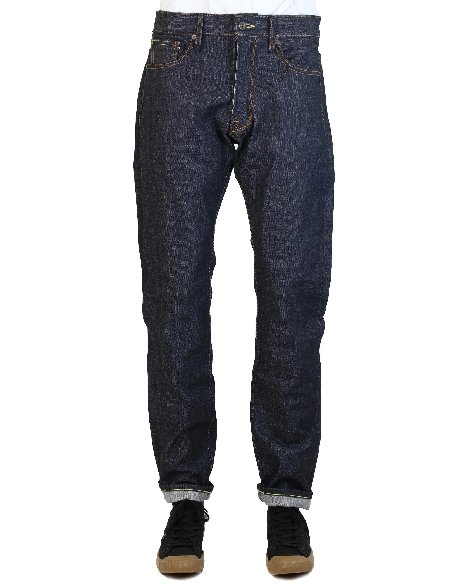 Railcar Fine Goods Spikes Slim Tapered Mens Jeans - X100 15oz Japanese Dark Indigo Selvedge - Image 3