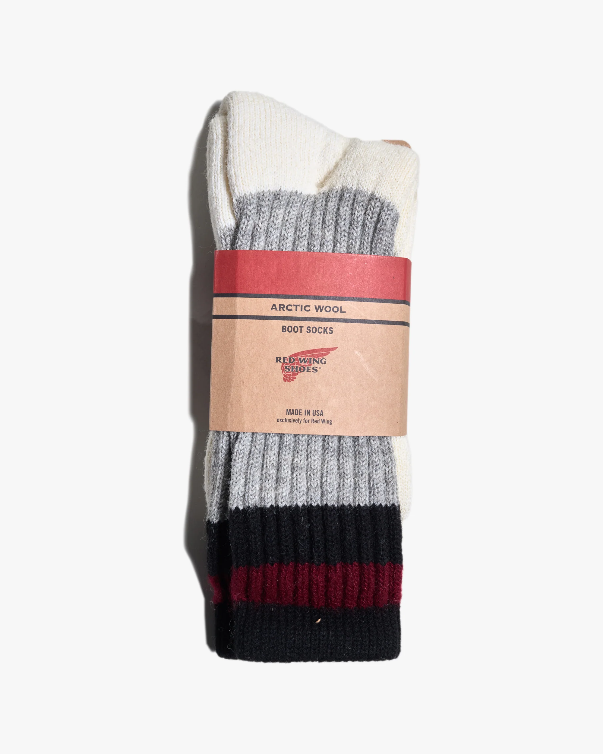 Red Wing 97160 Arctic Mid Calf Socks - Natural / Charcoal - Image 2