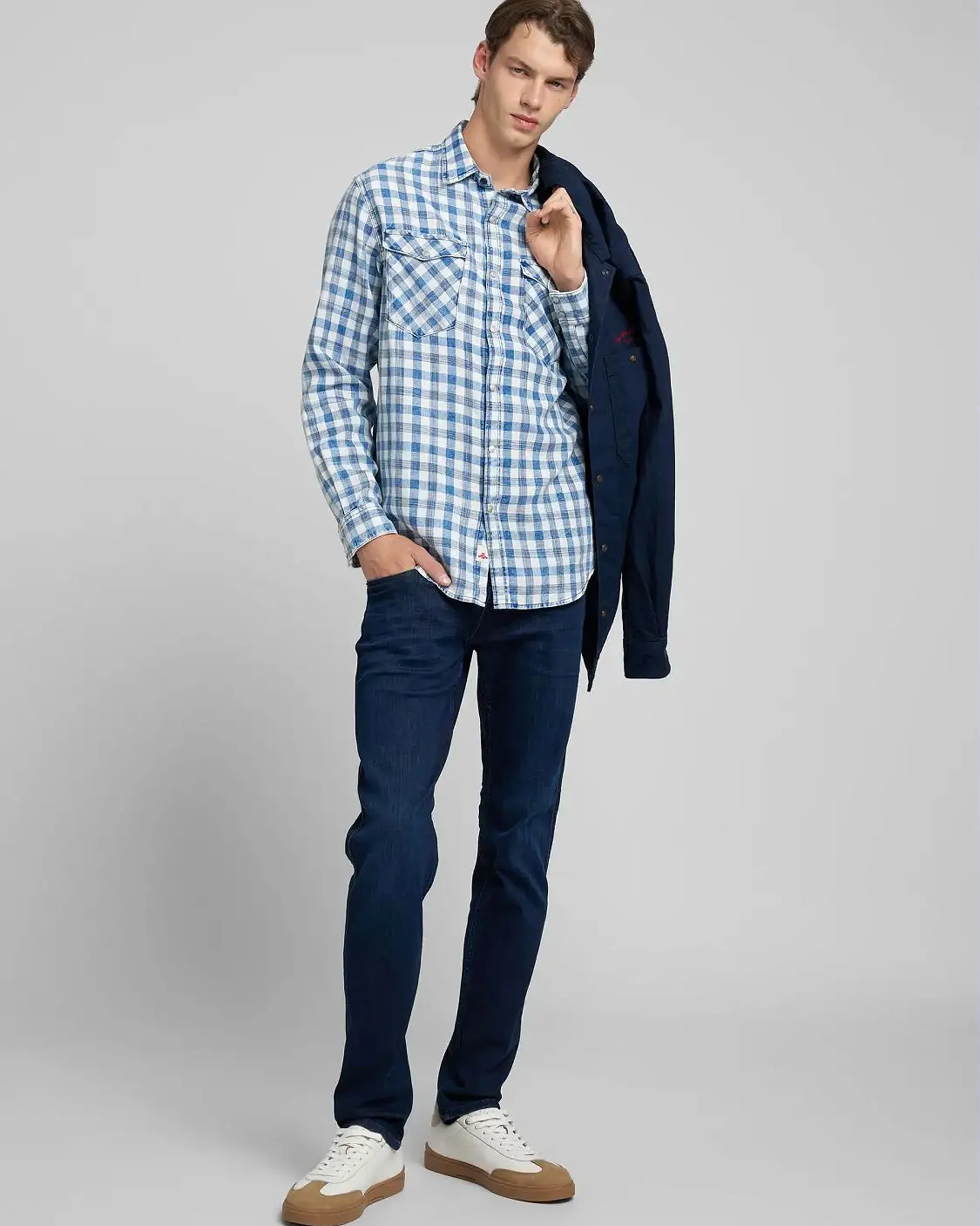 Replay Anbass Slim Fit Mens Jeans - Dark Blue - Image 4