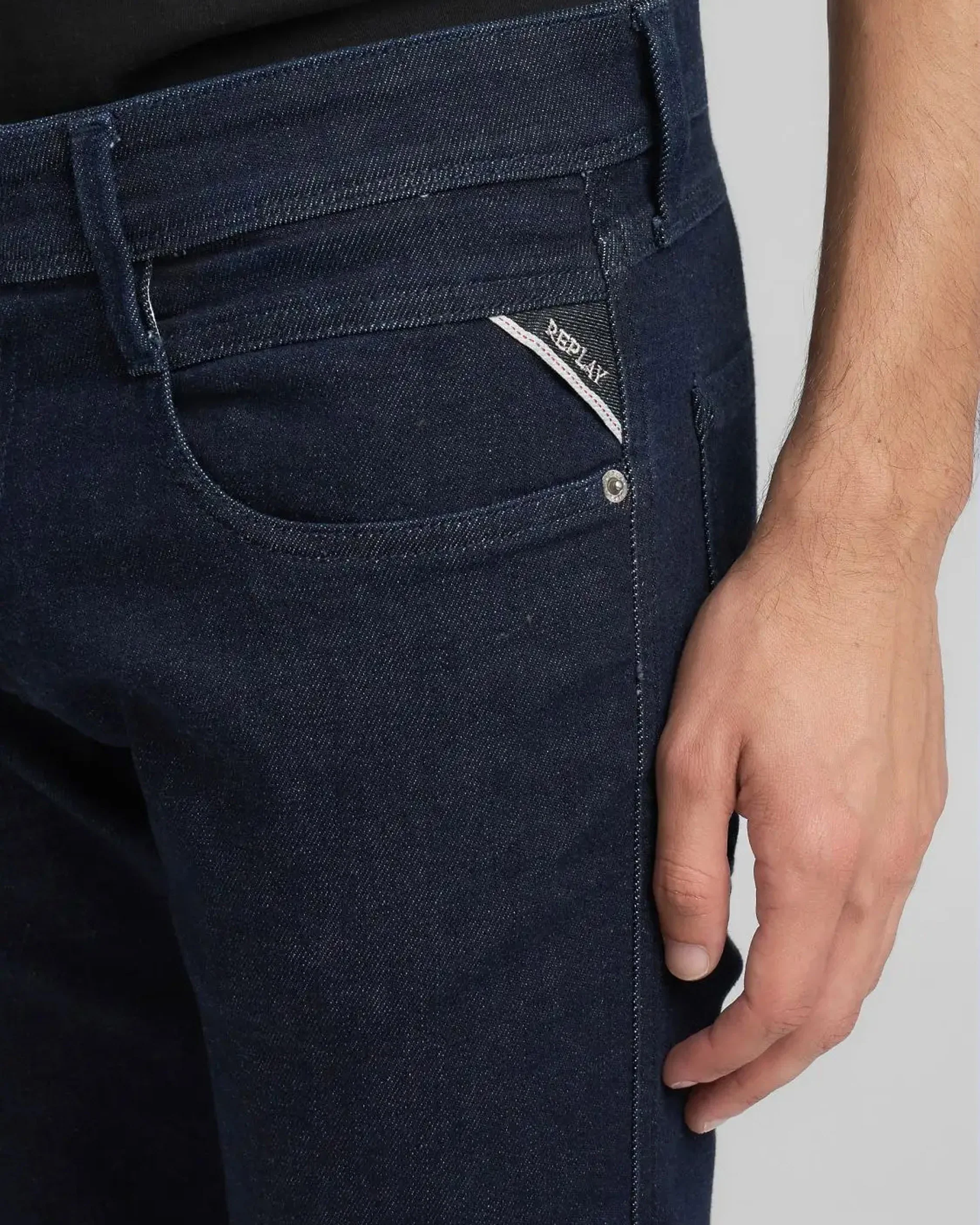 Replay Anbass Slim Fit Mens Jeans - Dark Blue - Image 6