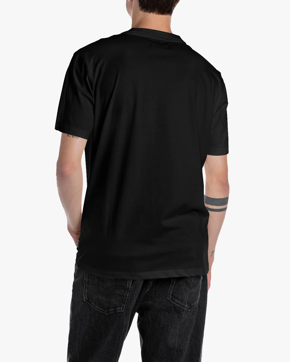 Replay Crew Neck Tee - Black - Image 4
