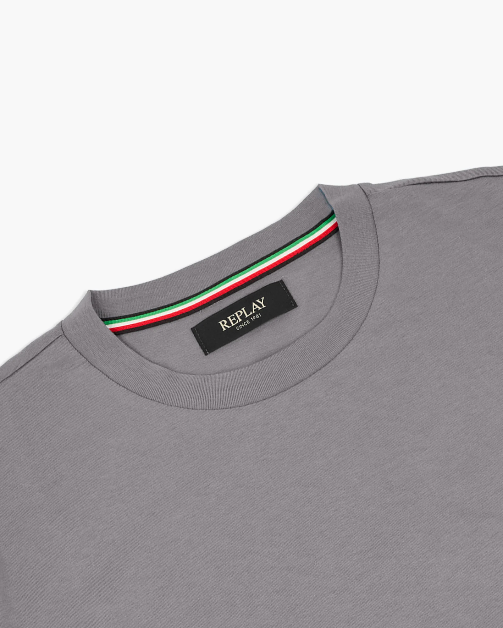 Replay Crew Neck Tee - Lead Grey - Image 2
