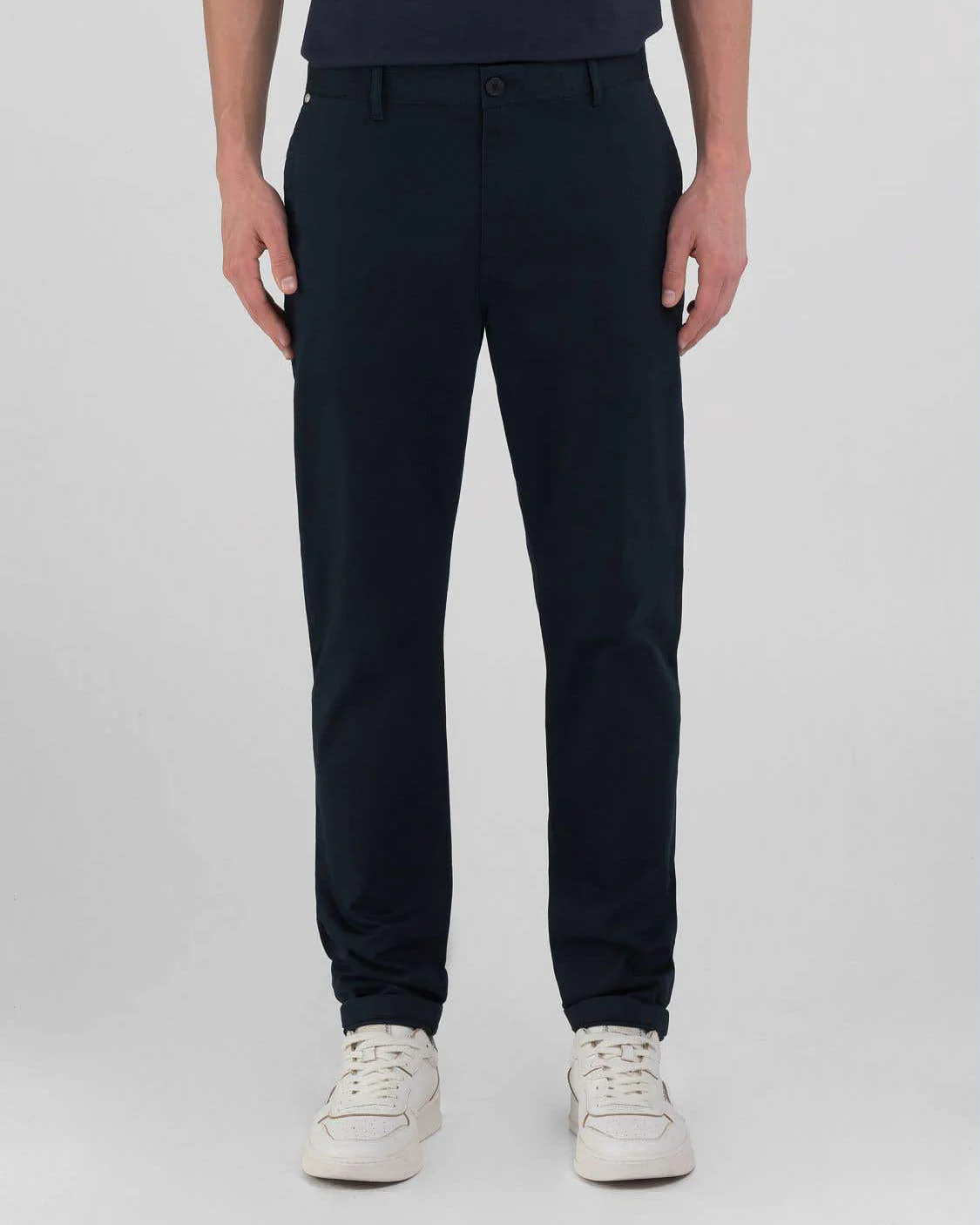 Replay Damian Regular Slim Mens Twill Trousers - Night Blue