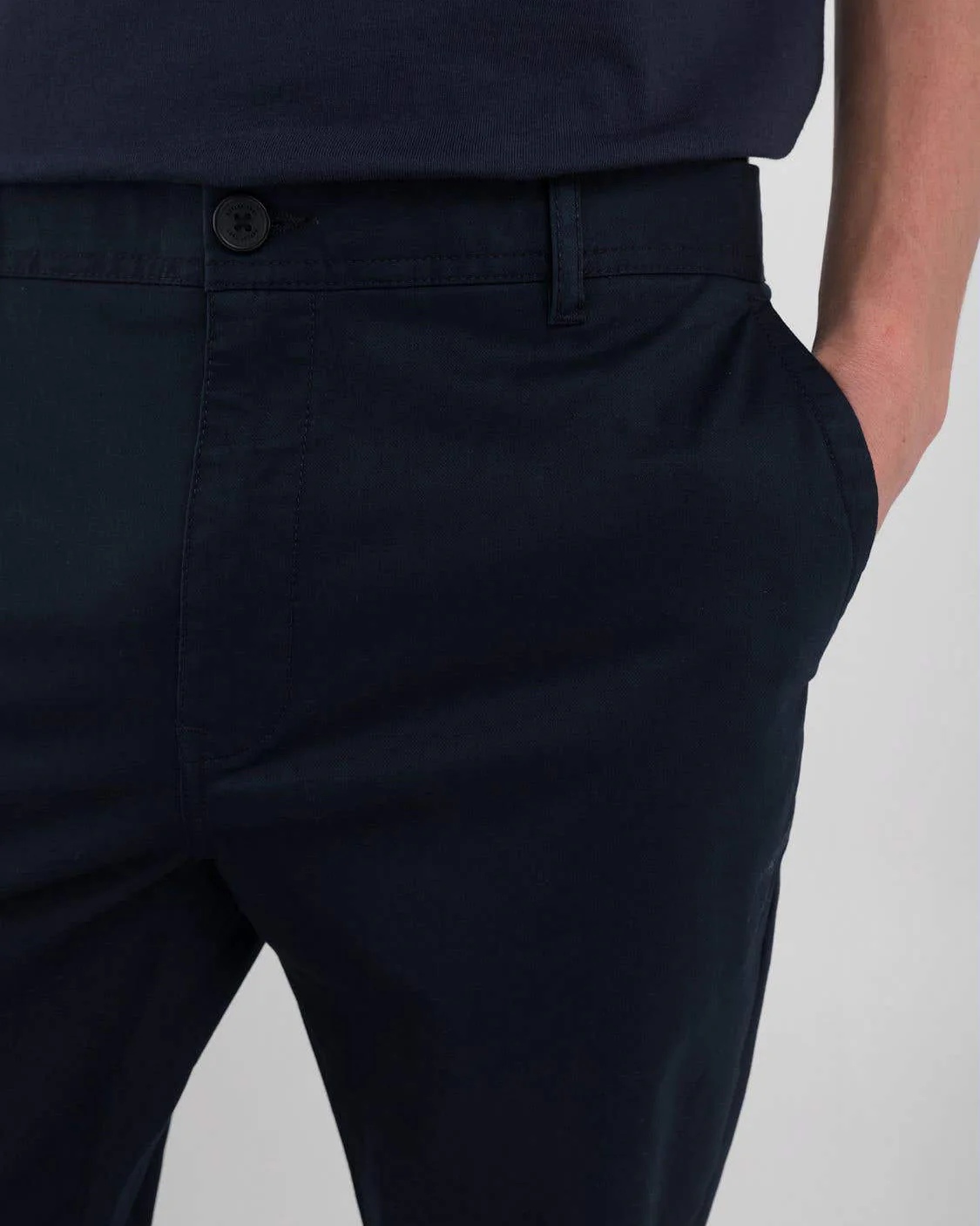 Replay Damian Regular Slim Mens Twill Trousers - Night Blue - Image 7
