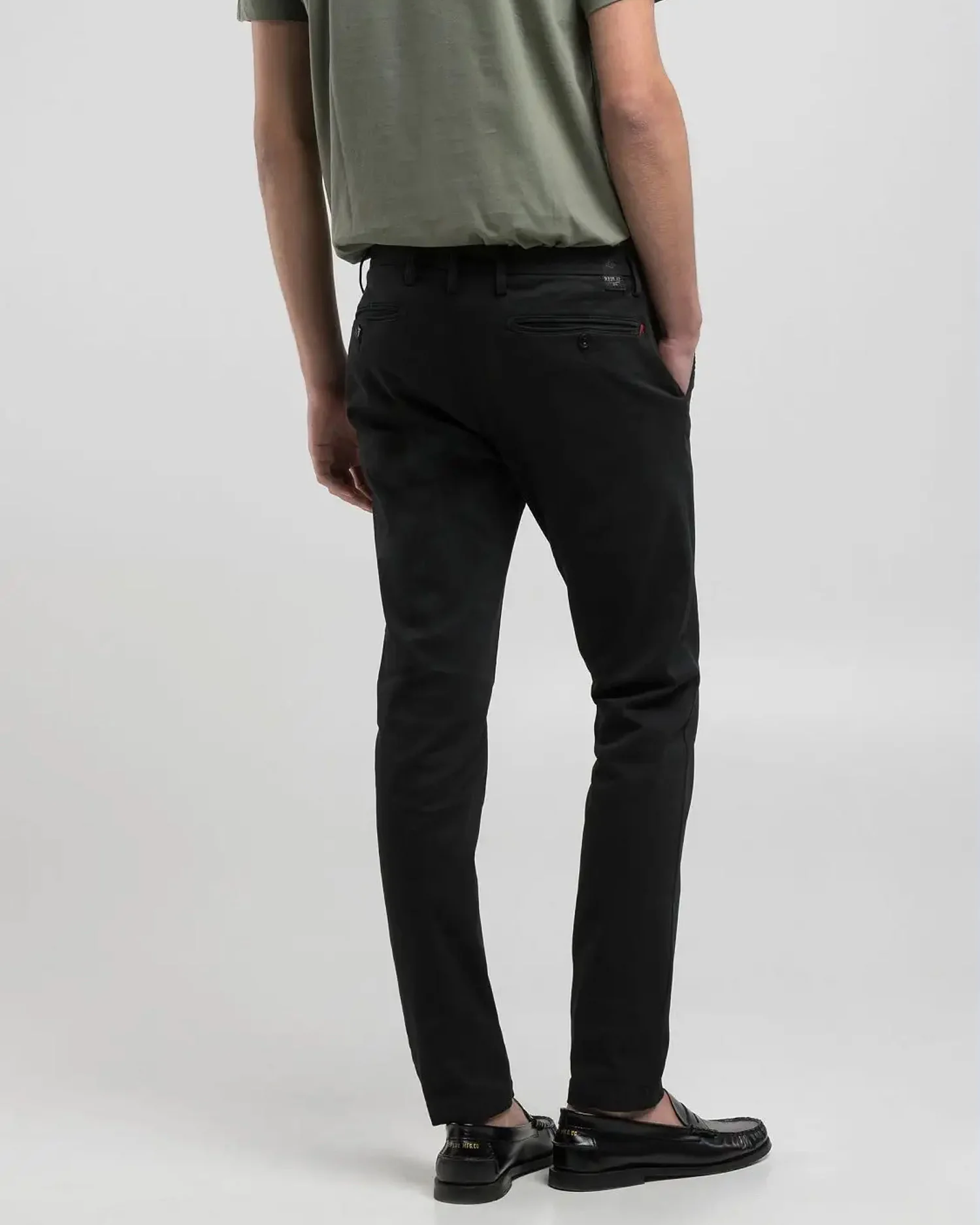 Replay Zeumar Hyperchino Colour XLITE Slim Mens Jeans - Black - Image 3