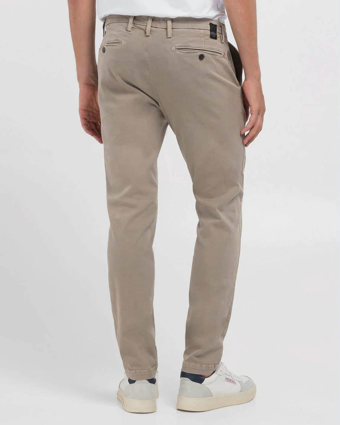 Replay Zeumar Hyperchino Colour XLITE Slim Mens Jeans - Sand - Image 3