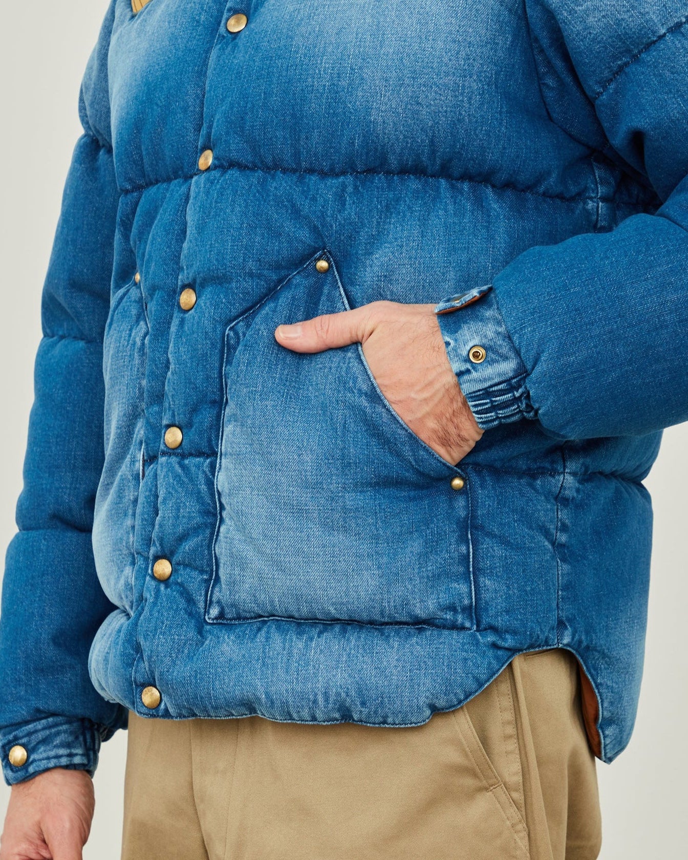 Rocky Mountain Featherbed Denim Down Jacket - Indigo Used Wash - Image 4