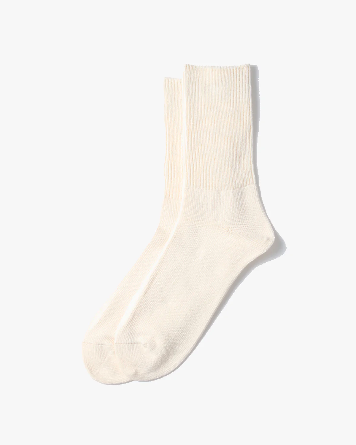 RoToTo R1427 Organic Daily 3-Pack Ribbed Crew Socks - Ivory - Image 2