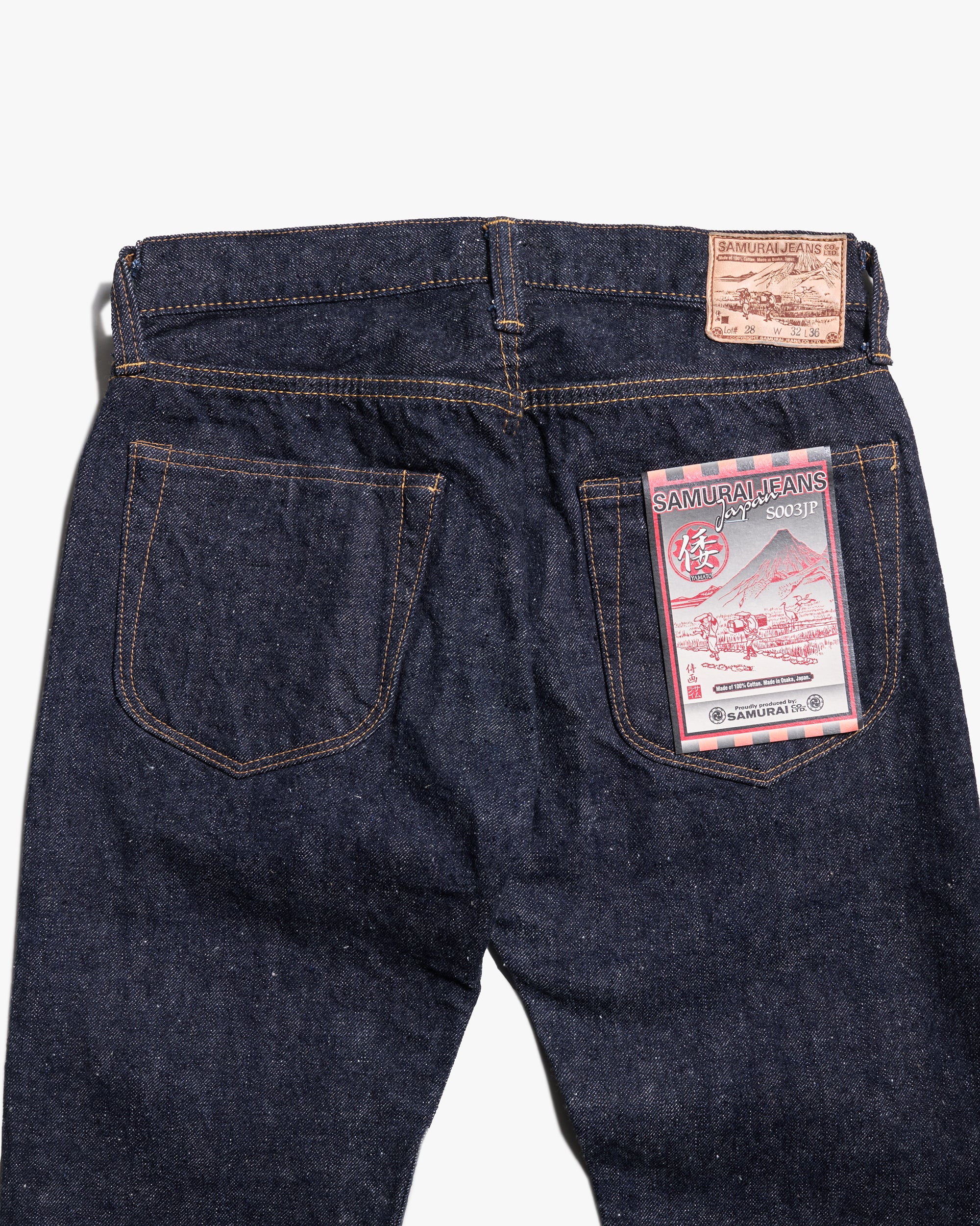 Samurai Jeans S003JP Slim Straight 15oz Yamato Selvedge Jeans - Indigo Onewash - Image 6