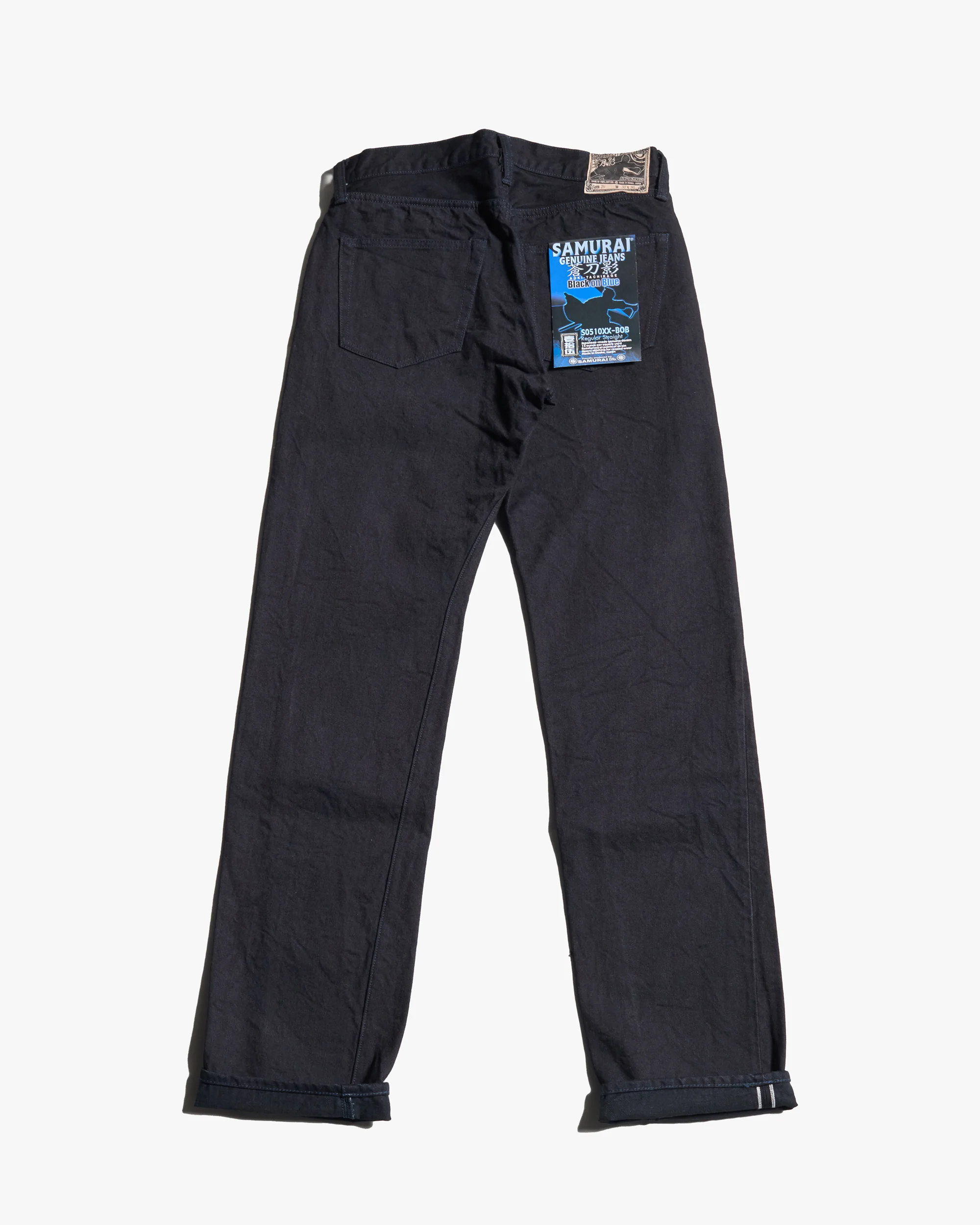 Samurai Jeans S0510XX-BOB 'Aoki Tachikage' 15oz Black-On-Blue Regular Fit Selvedge Jeans - Onewash - Image 3
