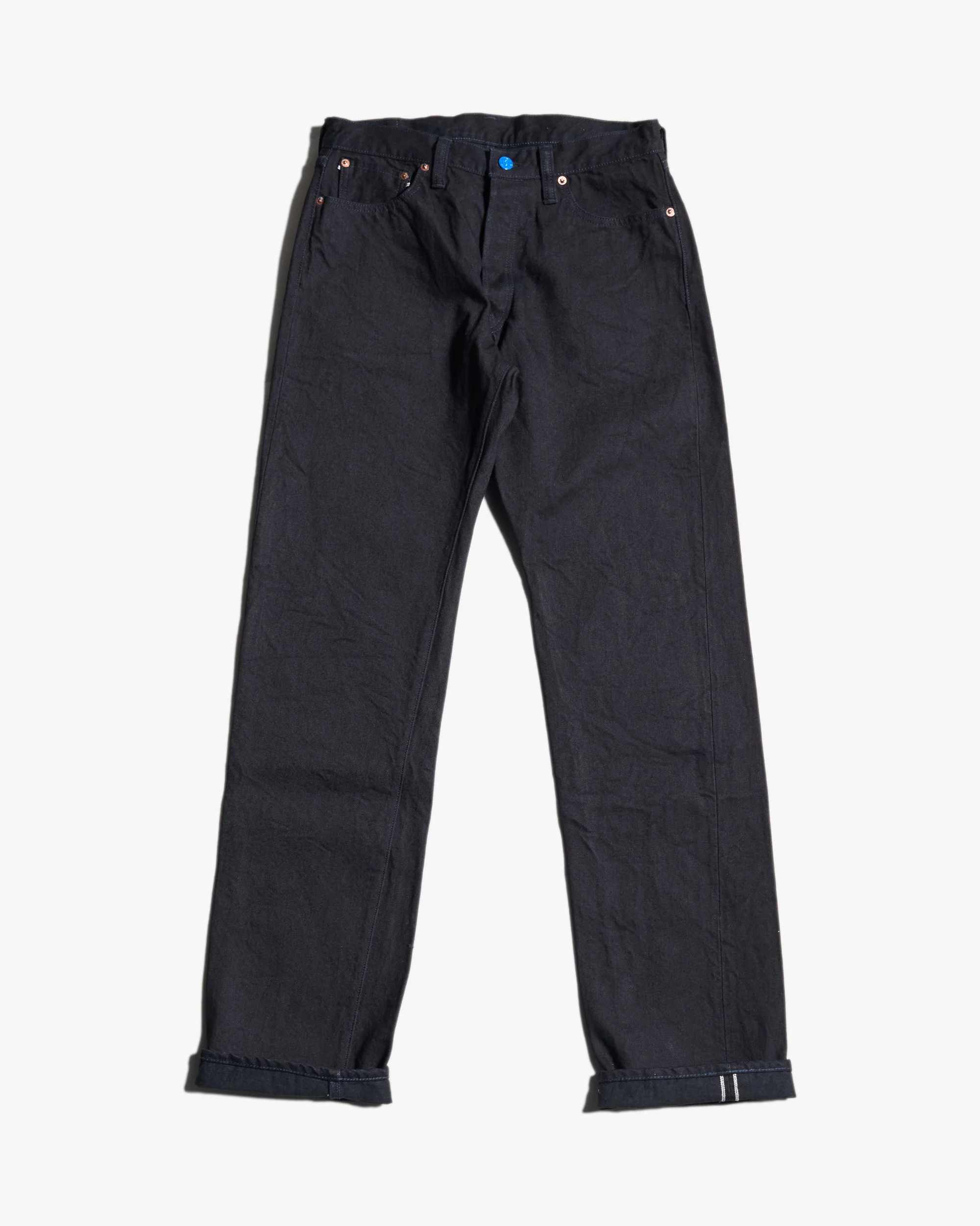 Samurai Jeans S0510XX-BOB 'Aoki Tachikage' 15oz Black-On-Blue Regular Fit Selvedge Jeans - Onewash - Image 4