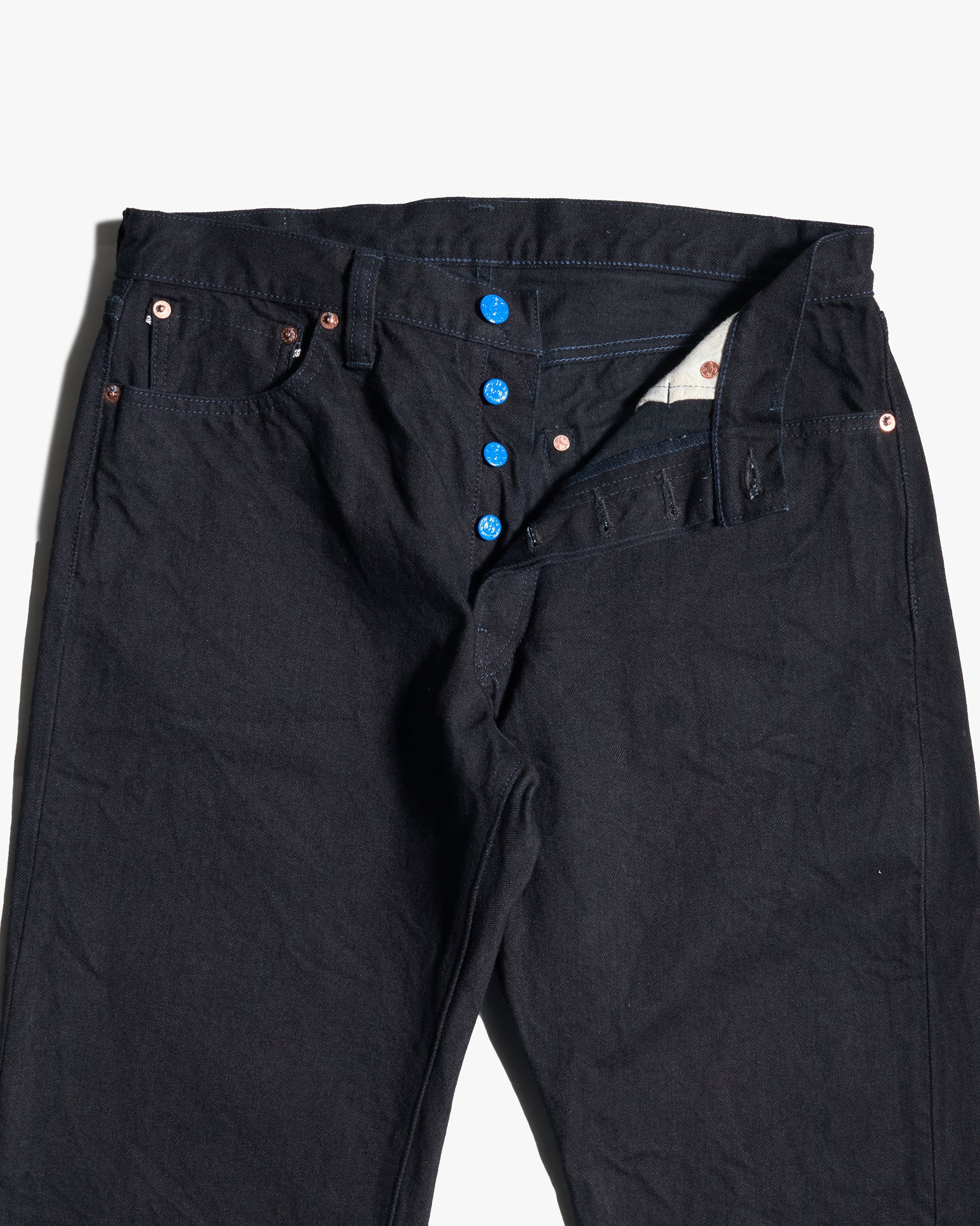 Samurai Jeans S0510XX-BOB 'Aoki Tachikage' 15oz Black-On-Blue Regular Fit Selvedge Jeans - Onewash - Image 7