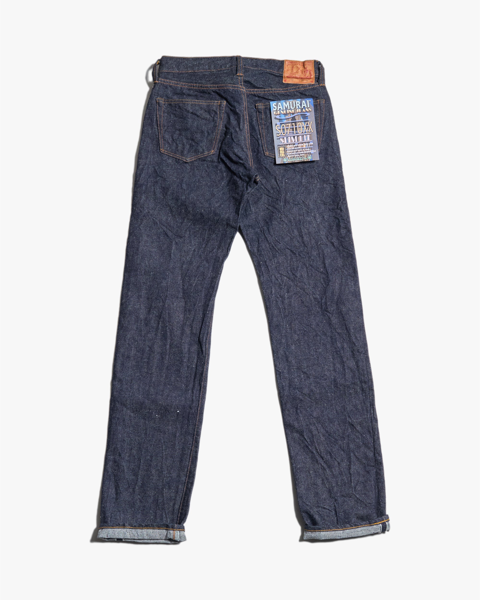 Samurai Jeans S0710XX Slim Straight Otokogi 15oz Selvedge Jeans - Indigo Onewash - Image 3