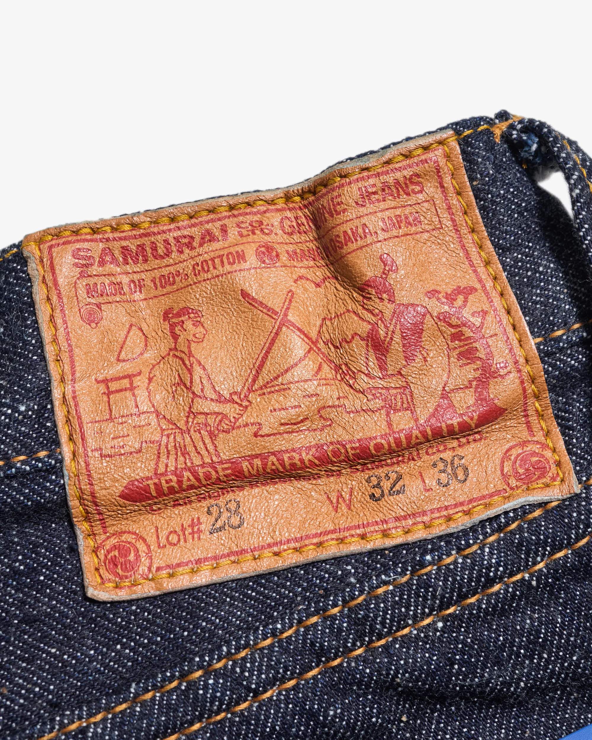 Samurai Jeans S0710XX Slim Straight Otokogi 15oz Selvedge Jeans - Indigo Onewash - Image 4