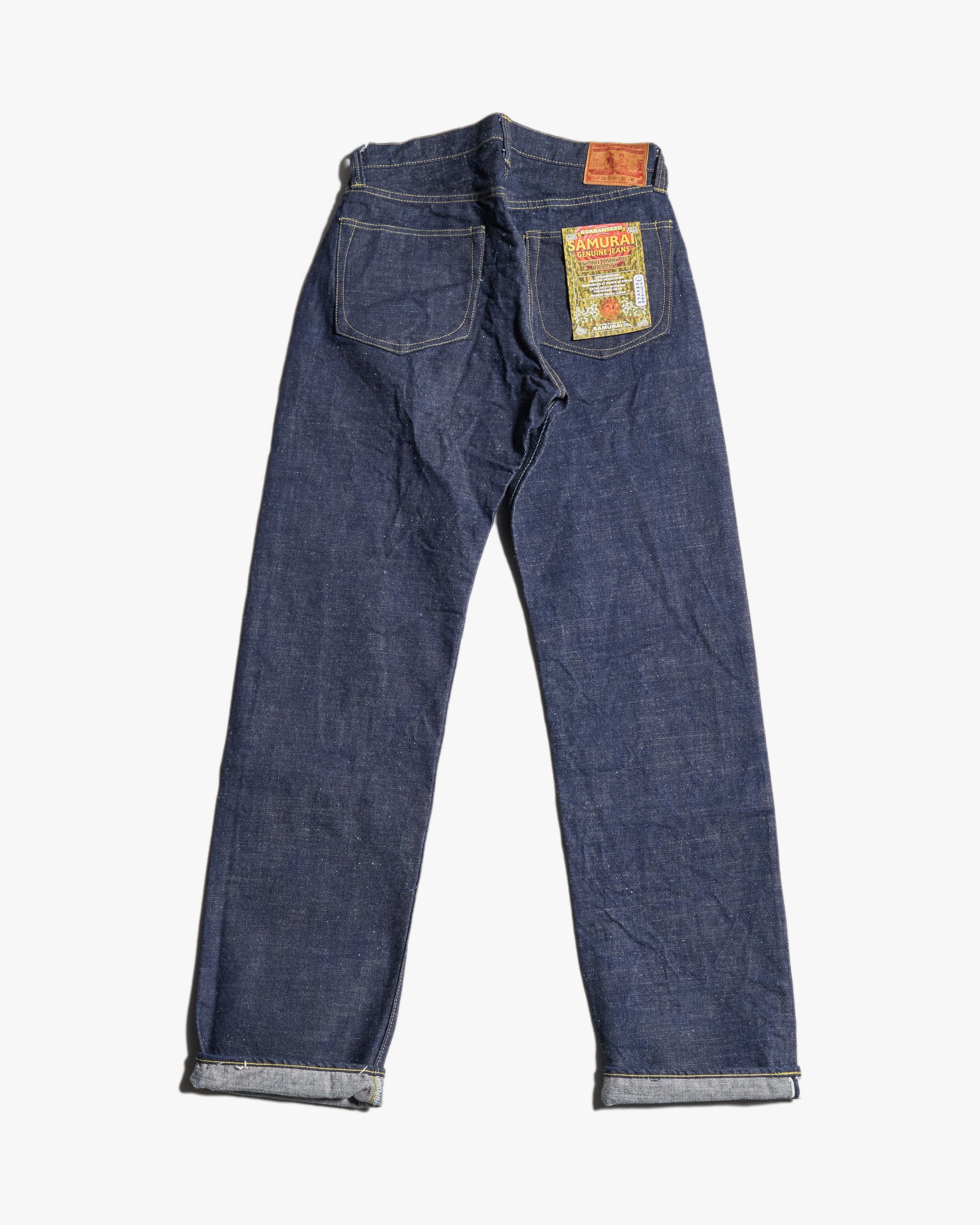 Samurai Jeans S2000HXII Samurai Cotton GL3 Model '44 Style Wide Straight 15.8oz Selvedge Jeans - Onewash - Image 4