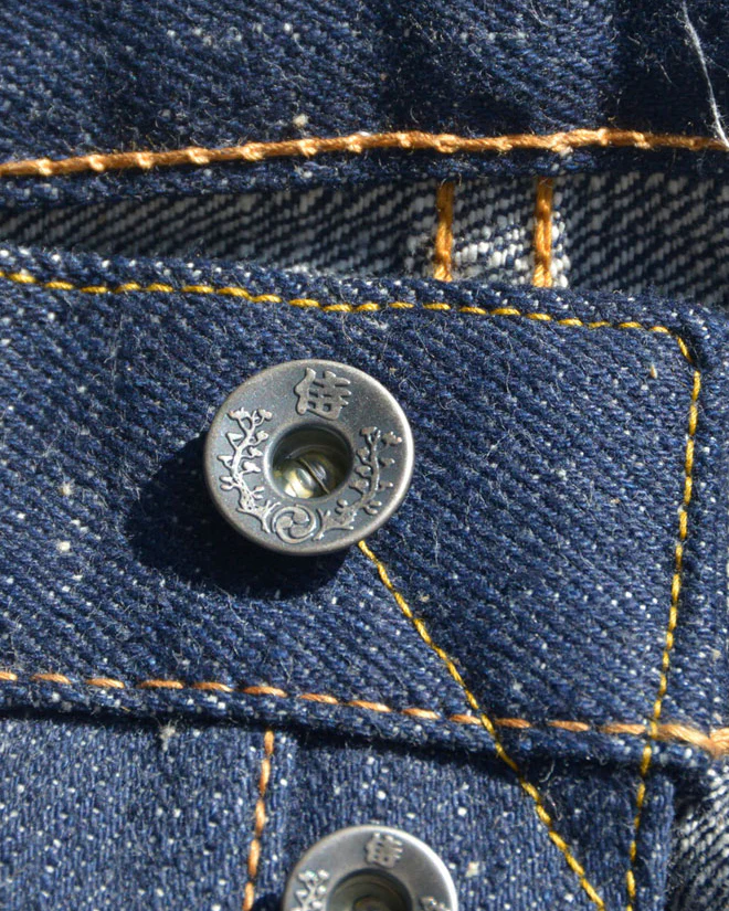 Samurai Jeans S211AX Relaxed Tapered 18oz AI Plus Benkei Selvedge Jeans - Indigo Onewash - Image 10
