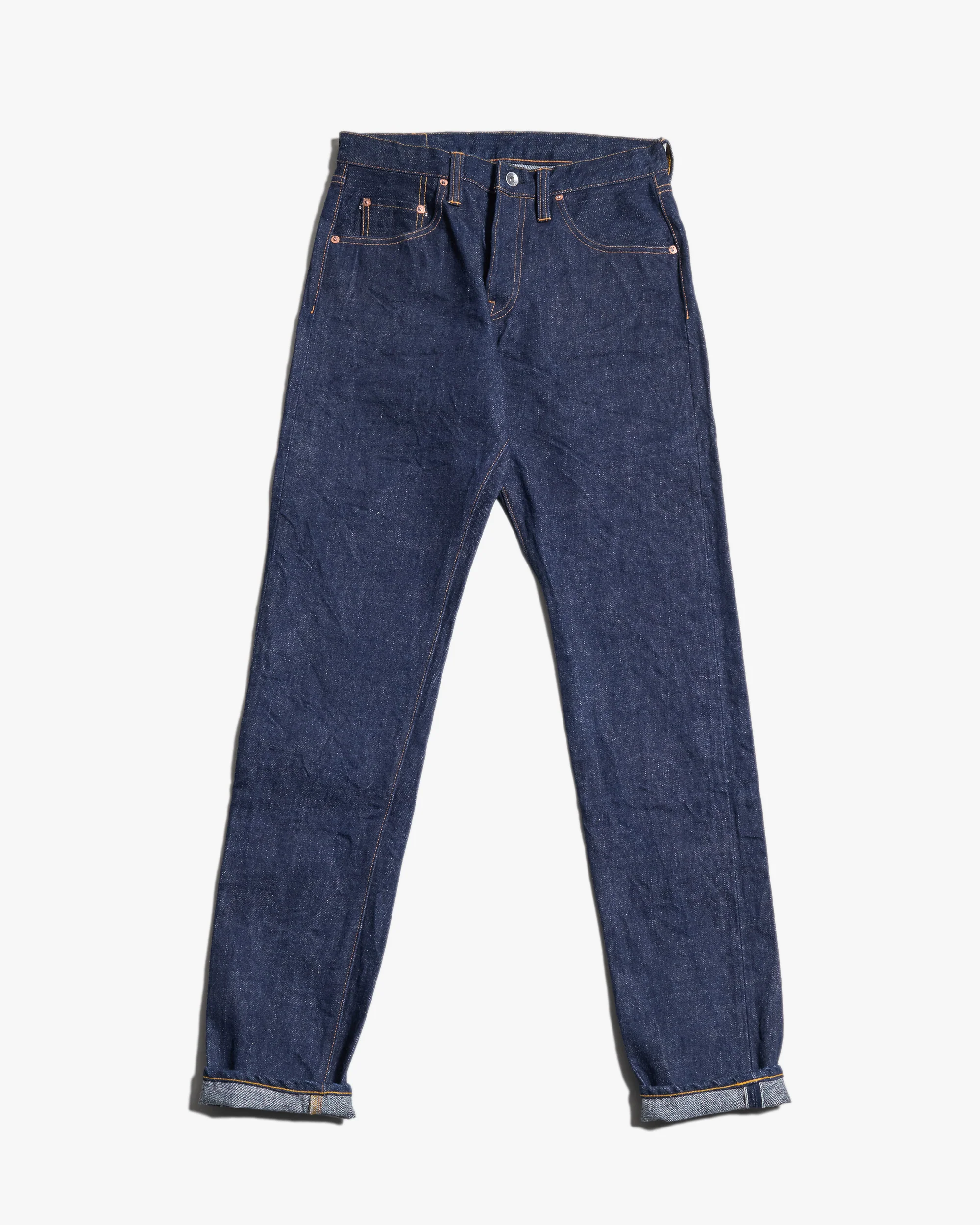 Samurai Jeans S211AX Relaxed Tapered 18oz AI Plus Benkei Selvedge Jeans - Indigo Onewash - Image 3