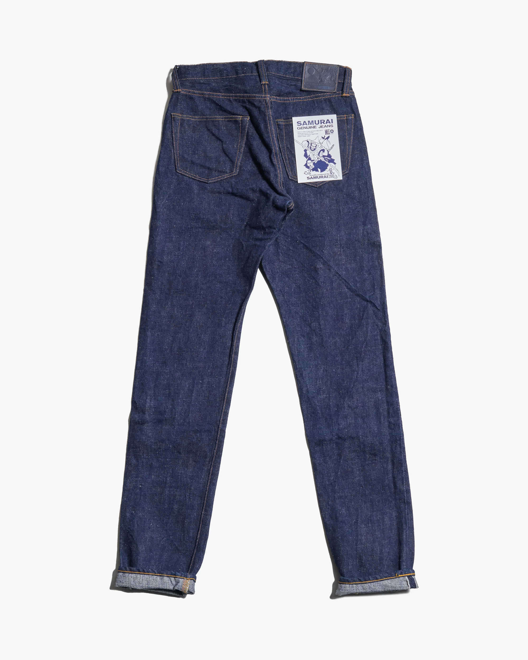 Samurai Jeans S211AX Relaxed Tapered 18oz AI Plus Benkei Selvedge Jeans - Indigo Onewash - Image 4