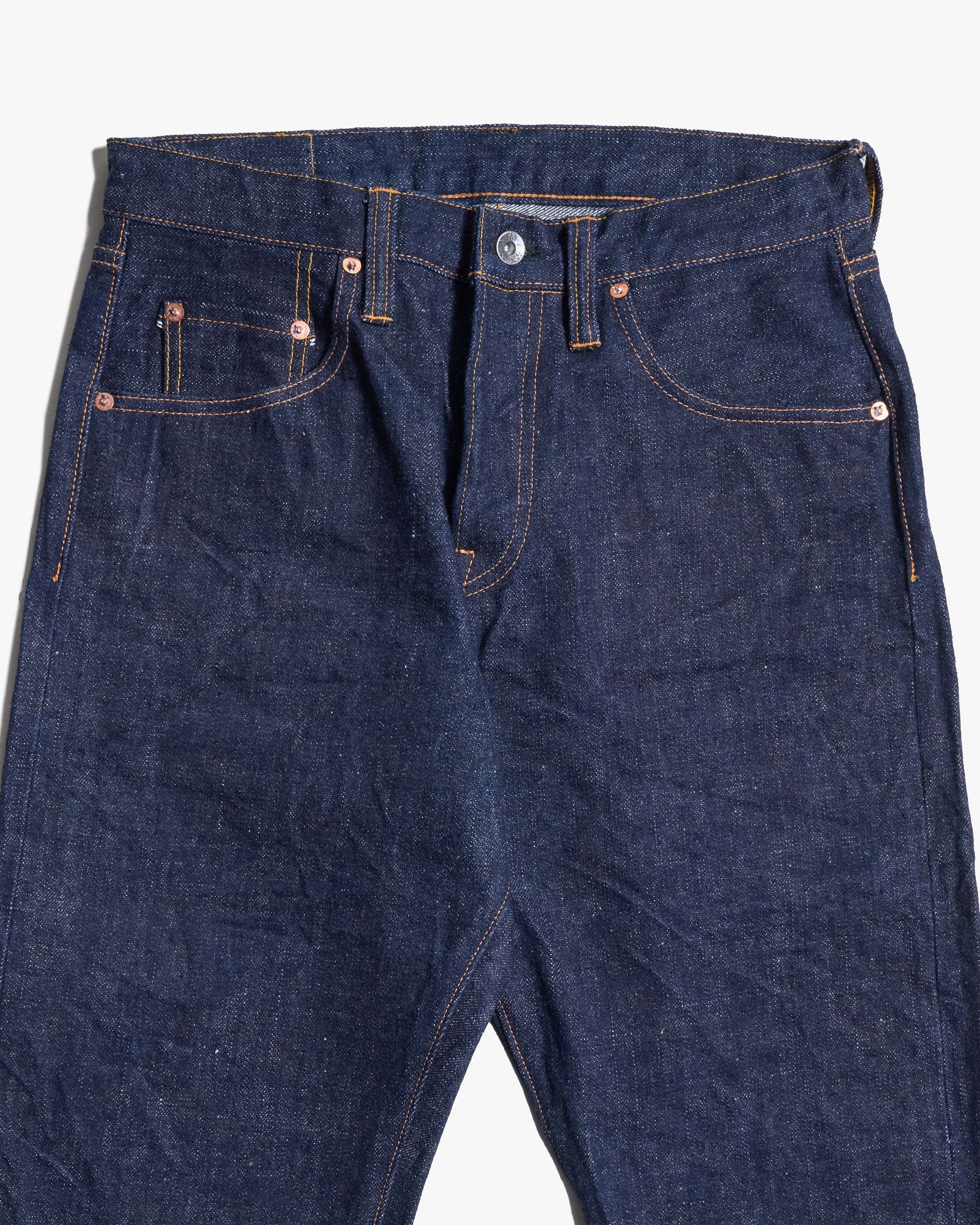 Samurai Jeans S211AX Relaxed Tapered 18oz AI Plus Benkei Selvedge Jeans - Indigo Onewash - Image 7