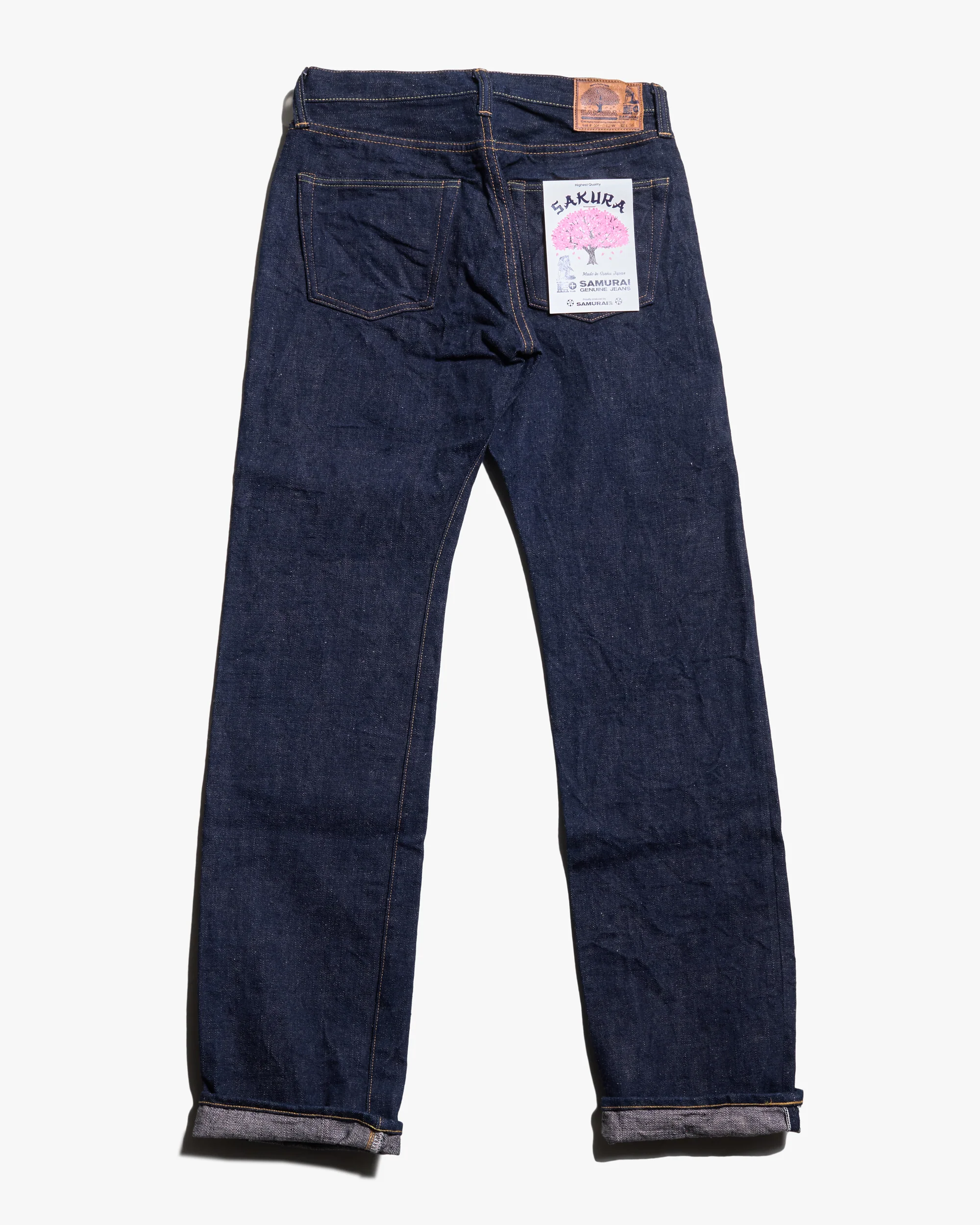 Samurai Jeans S500AX-SAKURA Regular Straight 18oz AI Plus Sakura Selvedge Jeans - Indigo - Image 4
