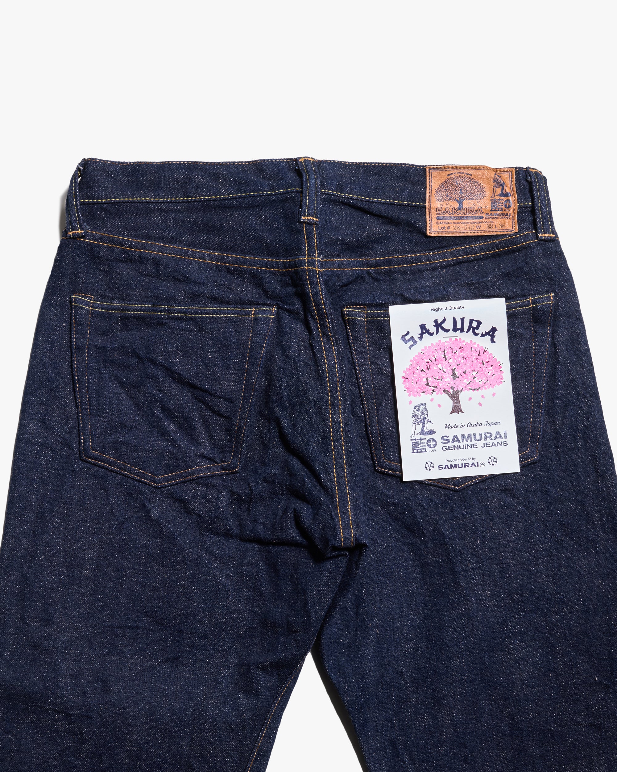 Samurai Jeans S500AX-SAKURA Regular Straight 18oz AI Plus Sakura Selvedge Jeans - Indigo - Image 7