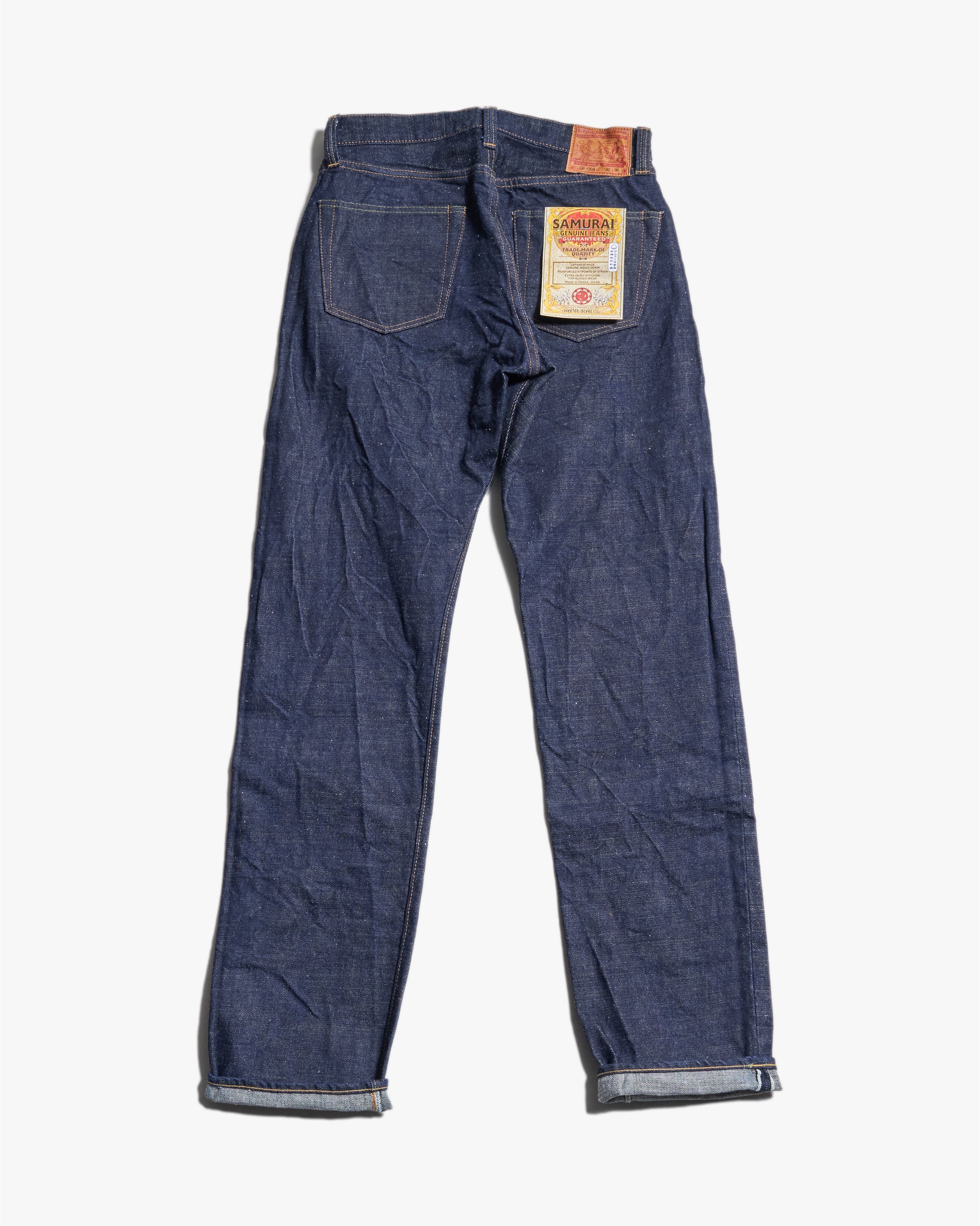 Samurai Jeans S510HXII Regular Straight 15.8oz Samurai Cotton GL3 Selvedge Jeans - Indigo Onewash - Image 4