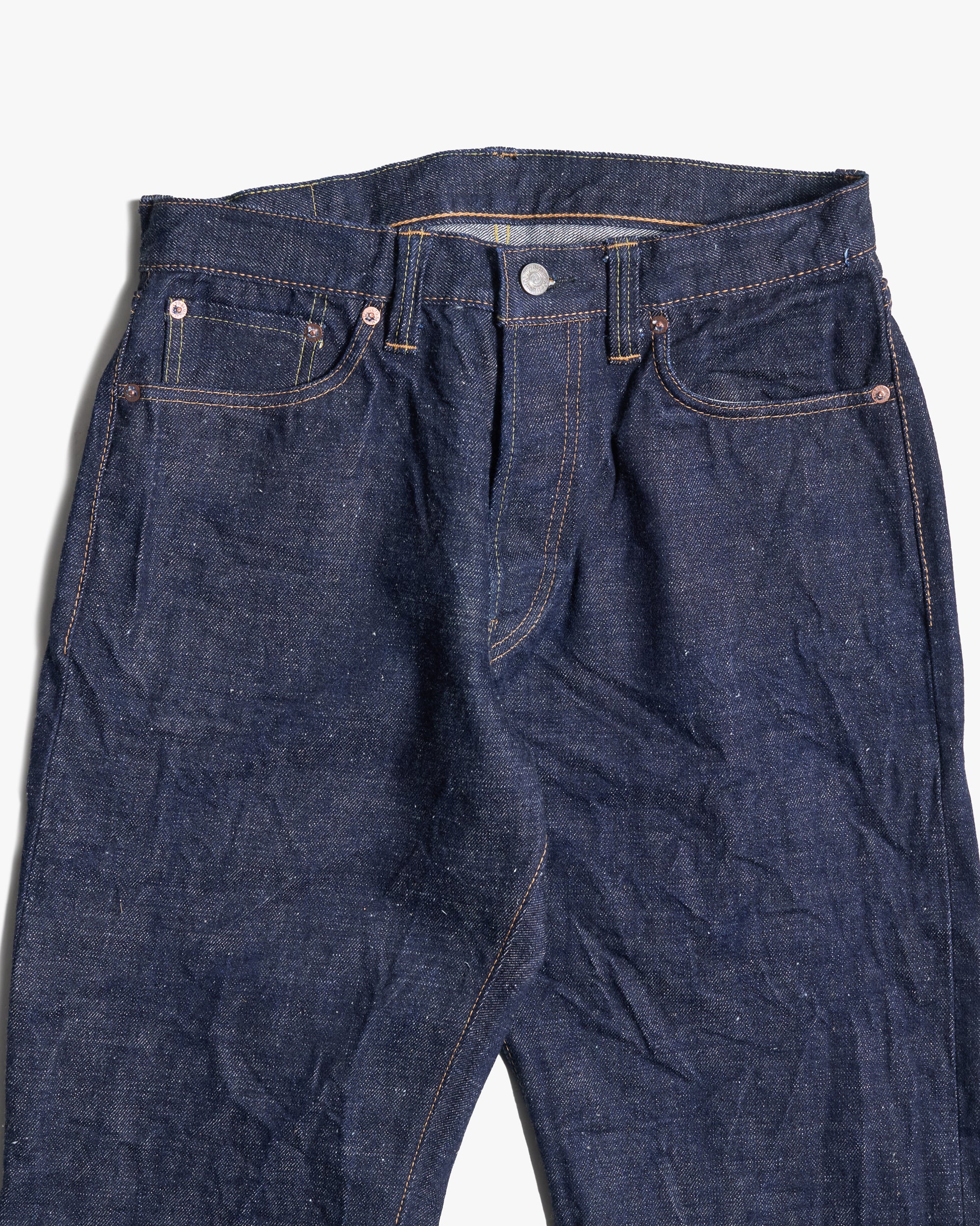 Samurai Jeans S510HXII Regular Straight 15.8oz Samurai Cotton GL3 Selvedge Jeans - Indigo Onewash - Image 5