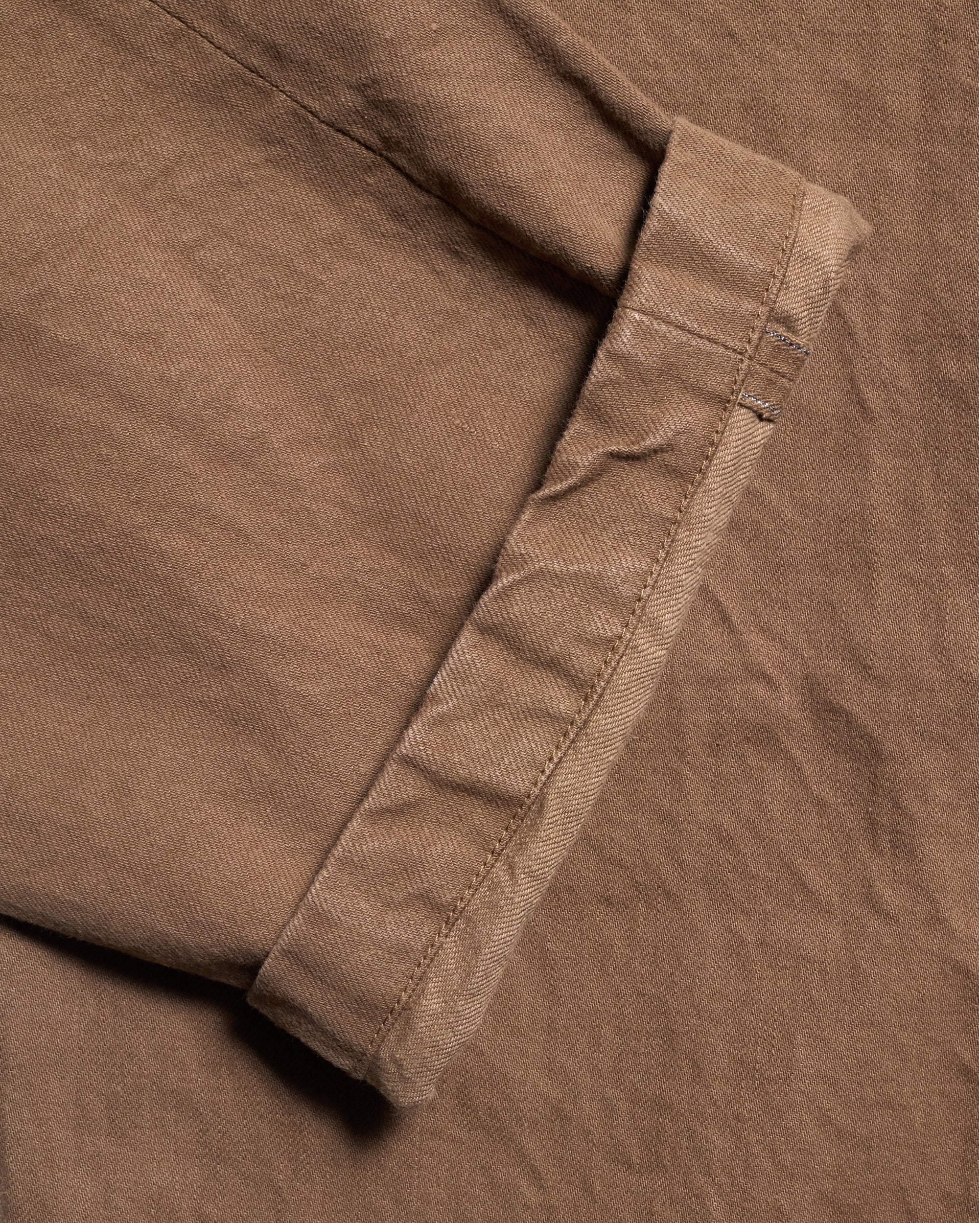 Samurai Jeans SJ48CP Wide Straight 15oz Heavy Selvedge Chino Pants - Khaki Onewash - Image 2