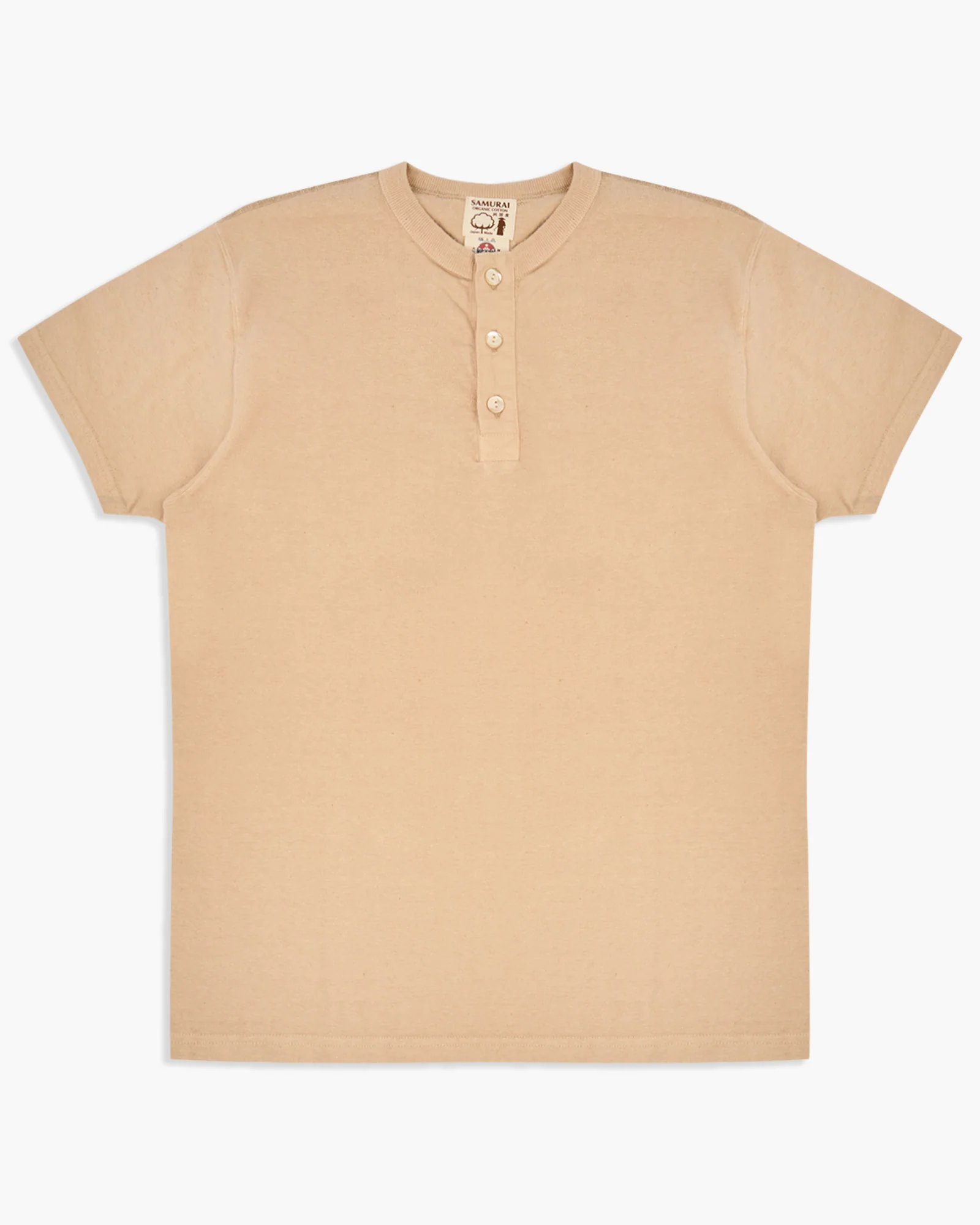 Samurai Jeans SJST-SC02 Japanese Cotton Henley - Kuri Light