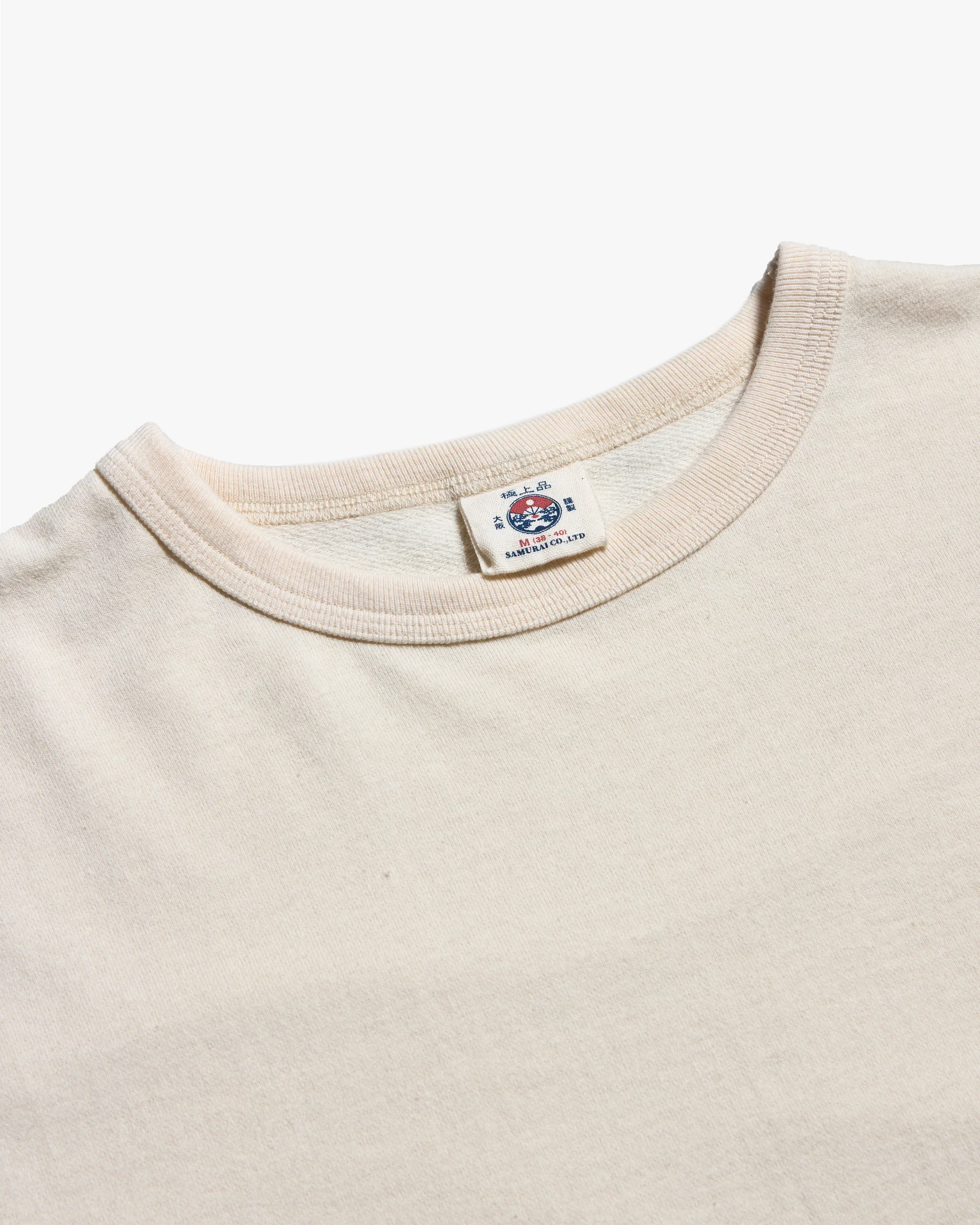 Samurai Jeans SJST-RIM Solid Inlay Loopwheel Tee - Ivory - Image 2