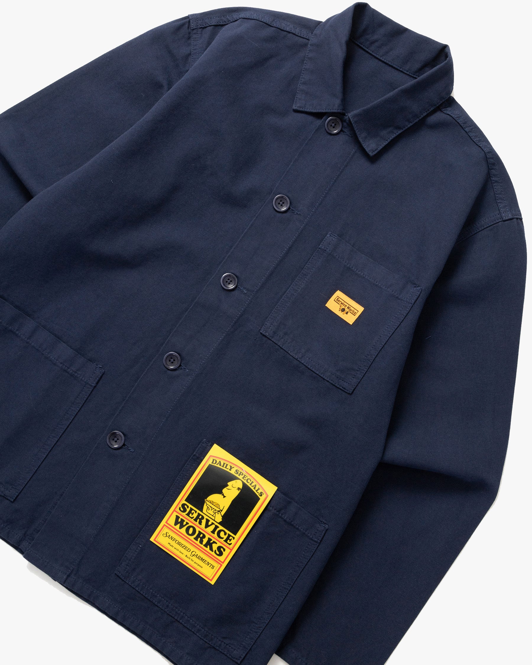 Service Works Classic Canvas Chore Shirt - Dark Navy - Image 2