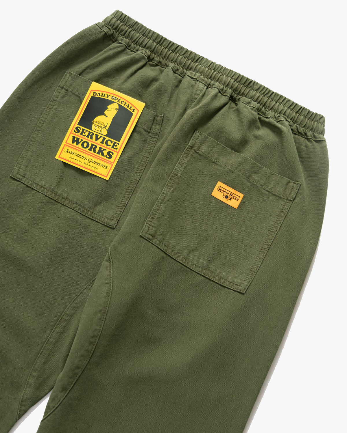 Service Works Classic Canvas Chef Pant - Olive - Image 2